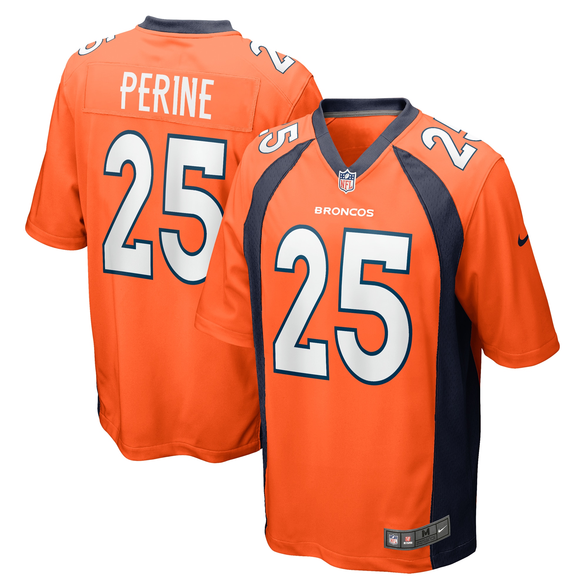 Men's Denver Broncos Samaje Perine Orange Game Player Jersey Js9383
