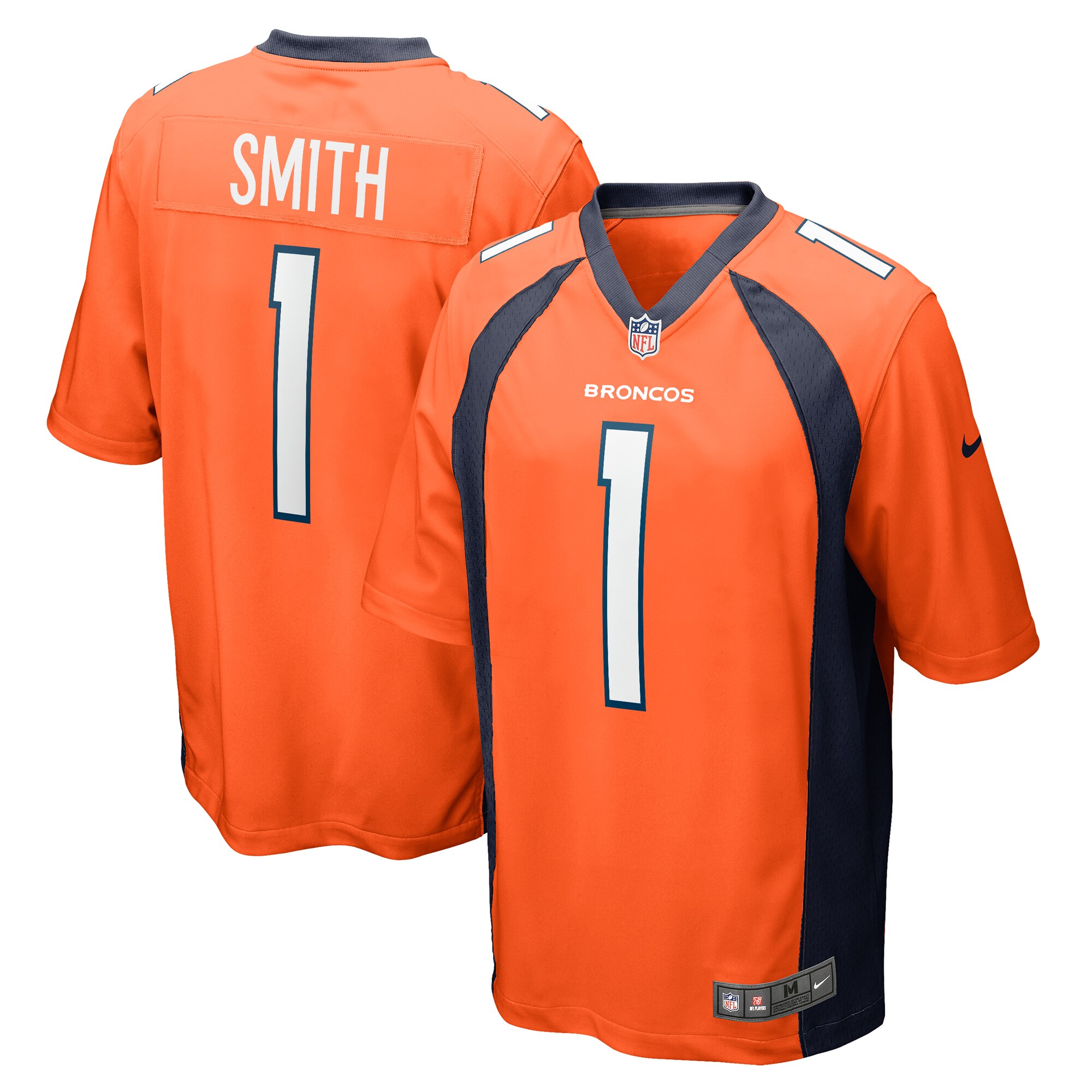 Men's Denver Broncos Tremon Smith Orange Game Jersey Js7782