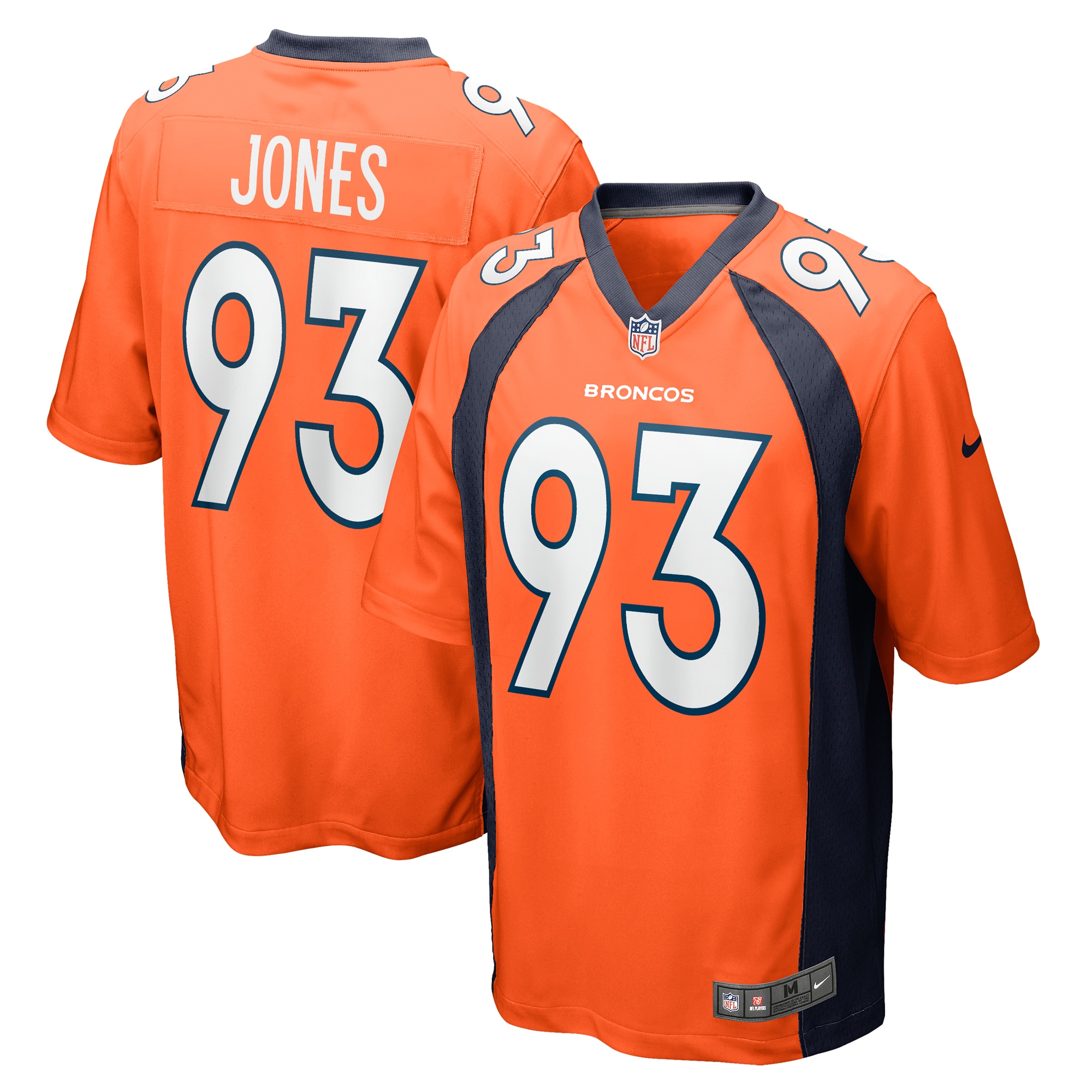 Men's Denver Broncos Troy Jones Orange Game Jersey Js5026