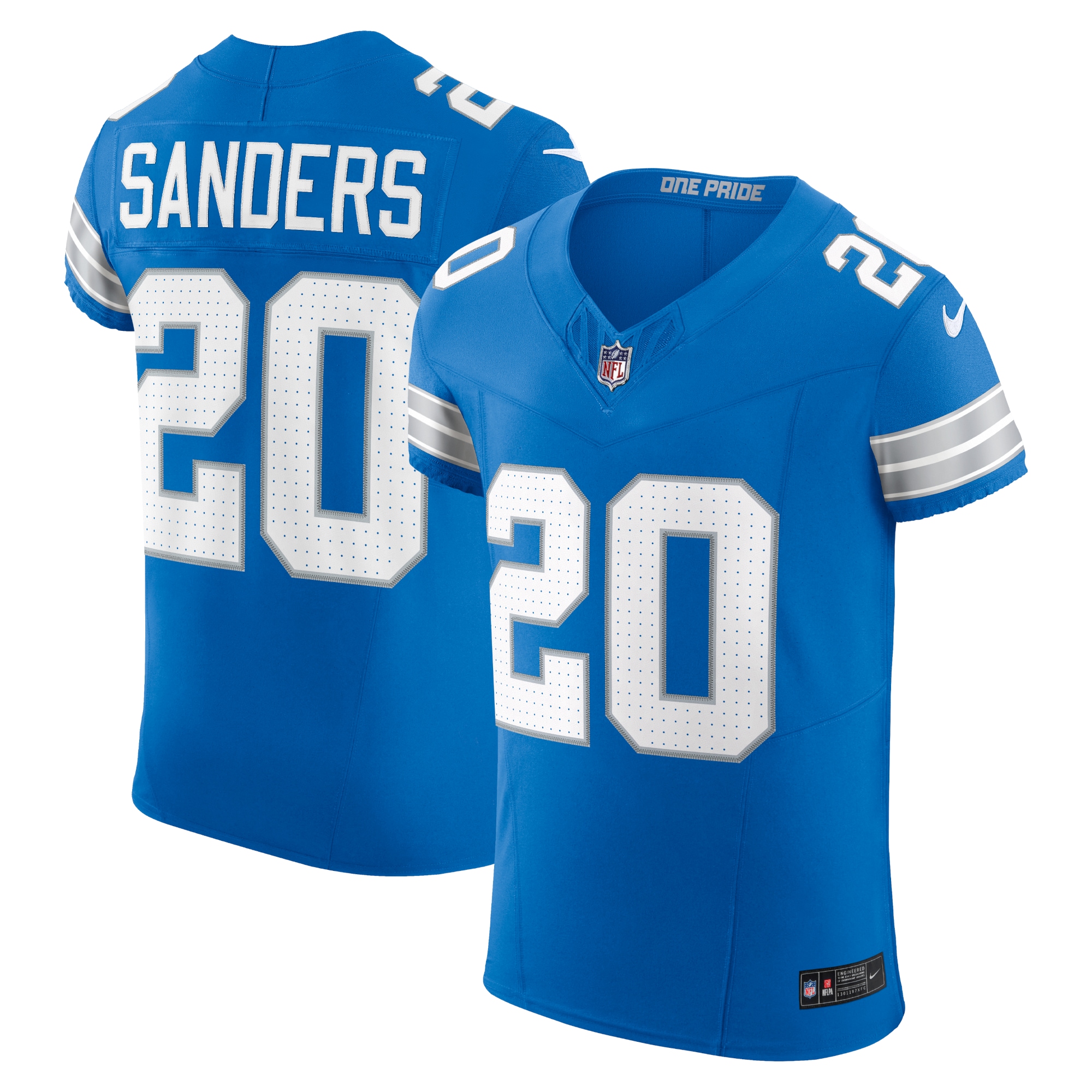 Men's Detroit Lions Barry Sanders Blue Retired Player Vapor F.u.s.e. Elite Jersey Js5214