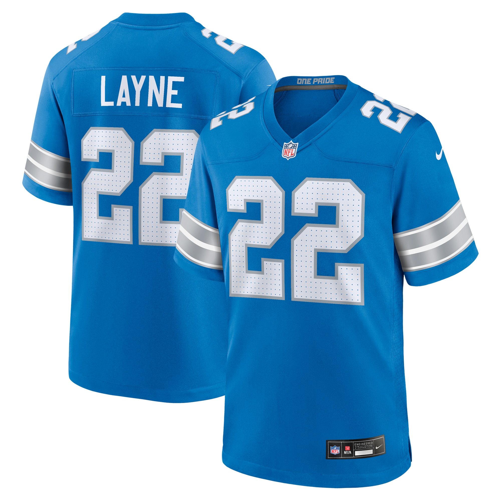 Men's Detroit Lions Bobby Layne Blue Retired Player Game Jersey Js4160