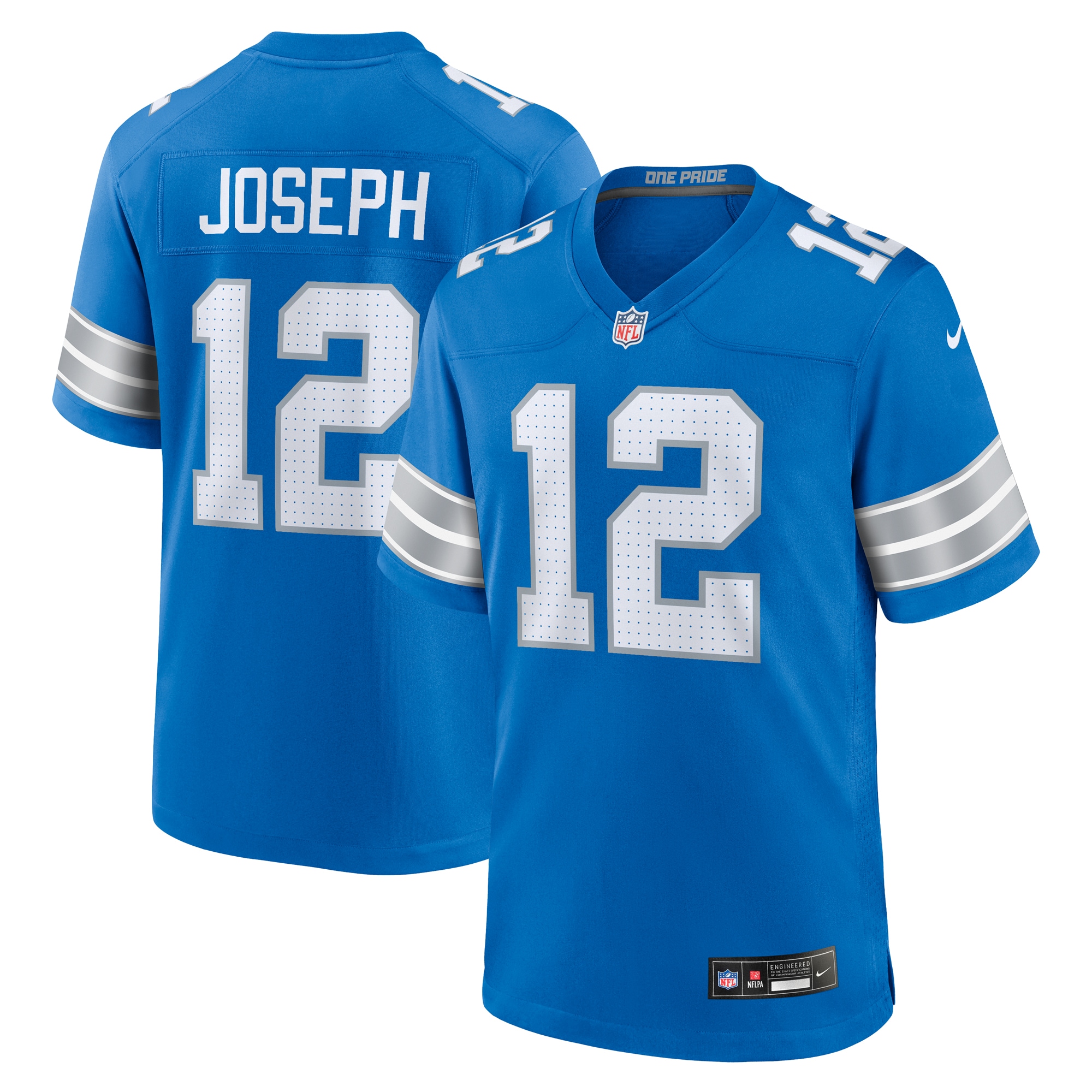Men's Detroit Lions Brandon Joseph Blue Team Game Jersey Js2755