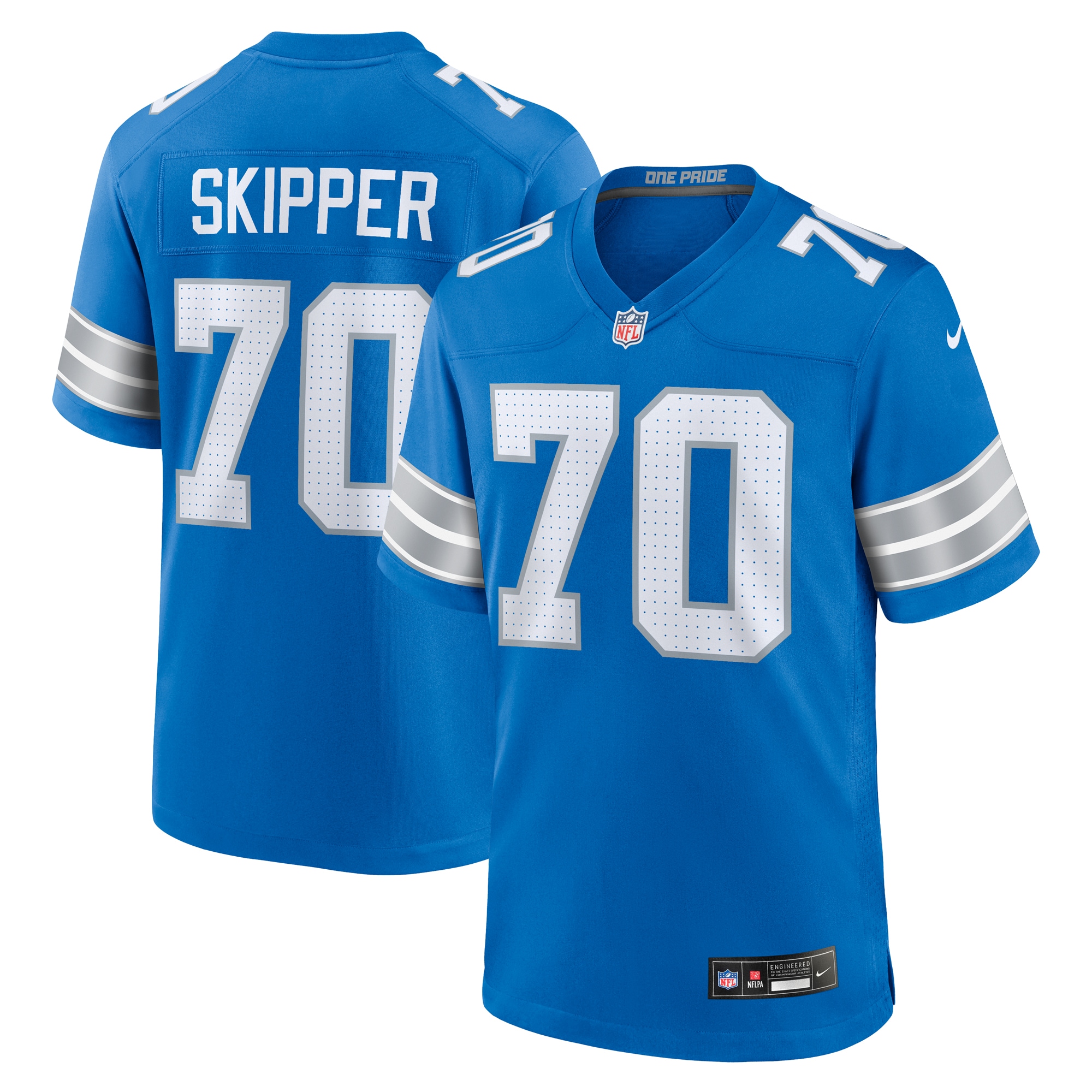 Men's Detroit Lions Dan Skipper Blue Team Game Jersey Js5962