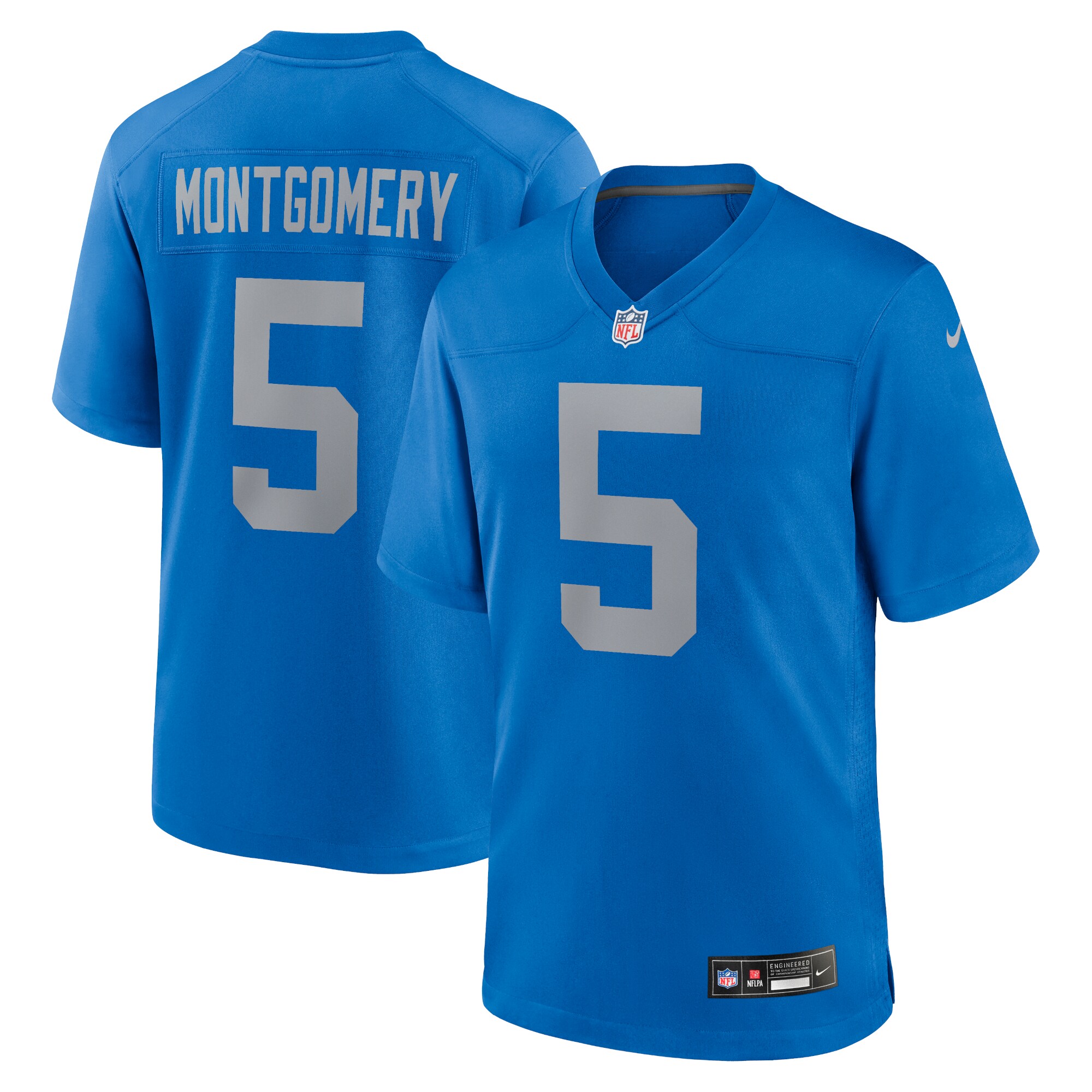 Men's Detroit Lions David Montgomery Blue Alternate Game Jersey Js7690