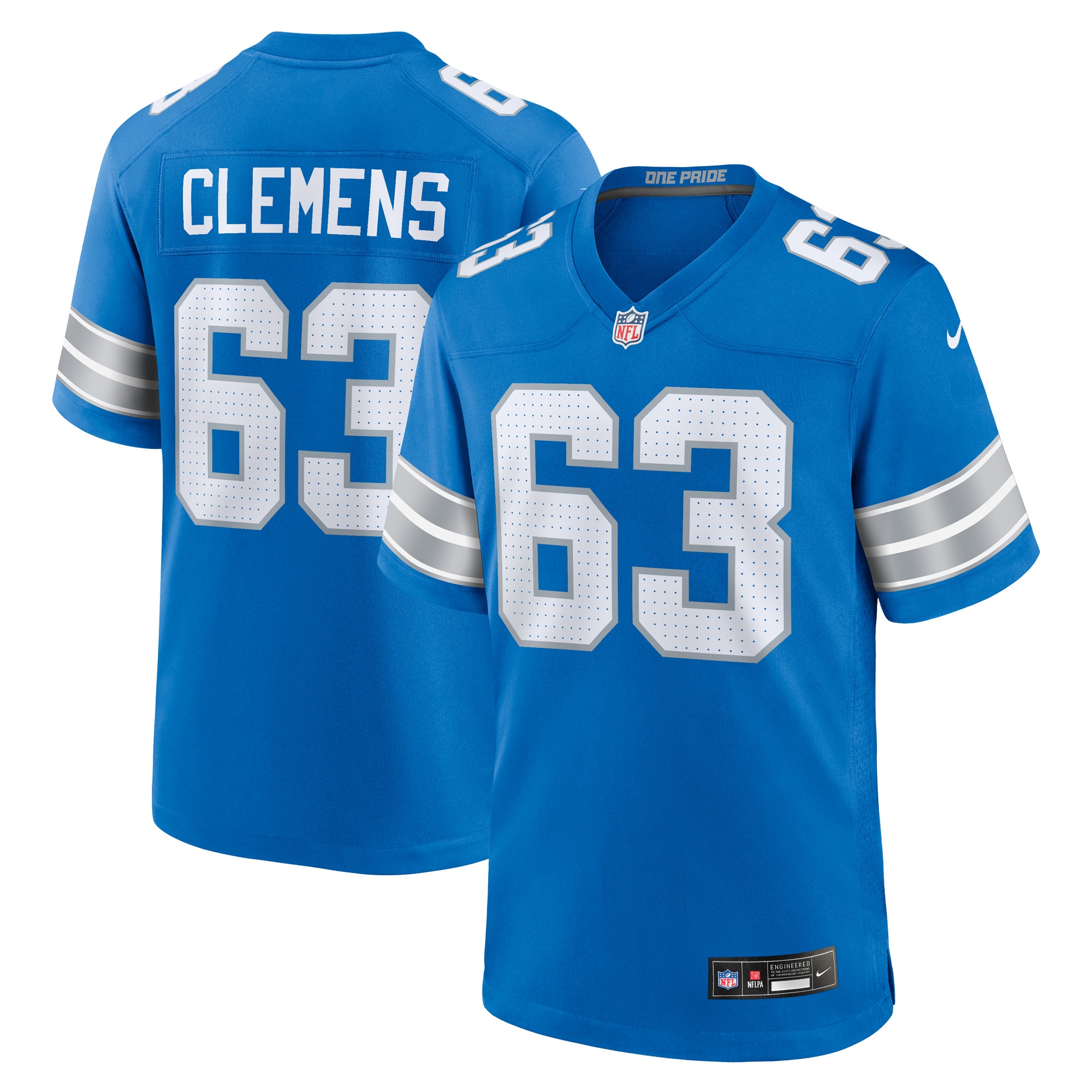 Men's Detroit Lions Duke Clemens Blue Game Jersey Js5480