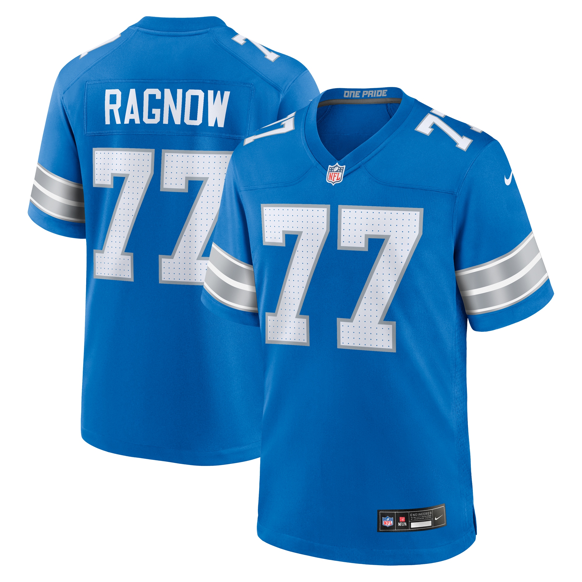 Men's Detroit Lions Frank Ragnow Blue Team Game Jersey Js7321