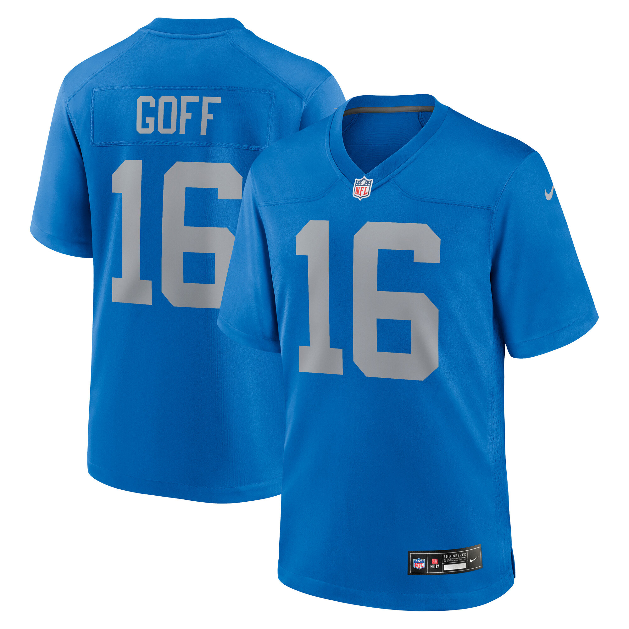 Men's Detroit Lions Jared Goff Blue Alternate Game Jersey Js8887