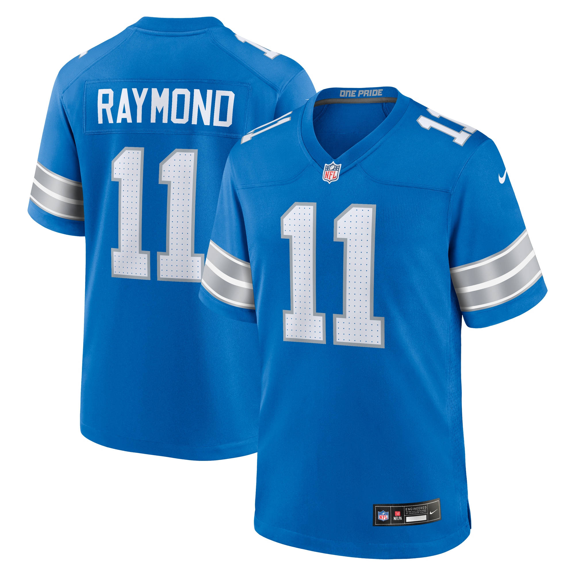 Men's Detroit Lions Kalif Raymond Blue Team Game Jersey Js1356