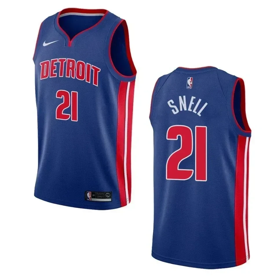 Men's Detroit Pistons 21 Tony Snell Icon Swingman Jersey - Blue