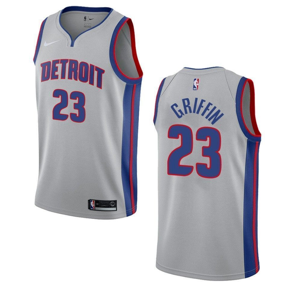 Men's Detroit Pistons 23 Blake Griffin Statement Swingman Jersey - Gray