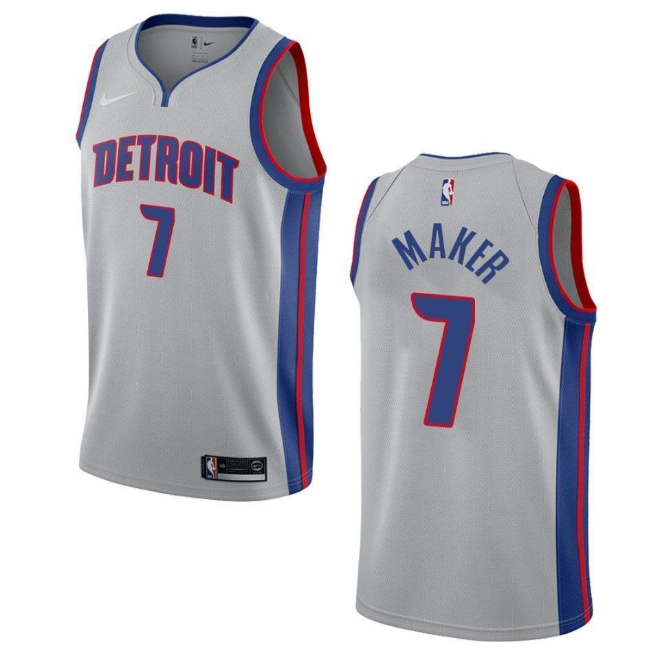 Men's Detroit Pistons 7 Thon Maker Statement Swingman Jersey - Gray