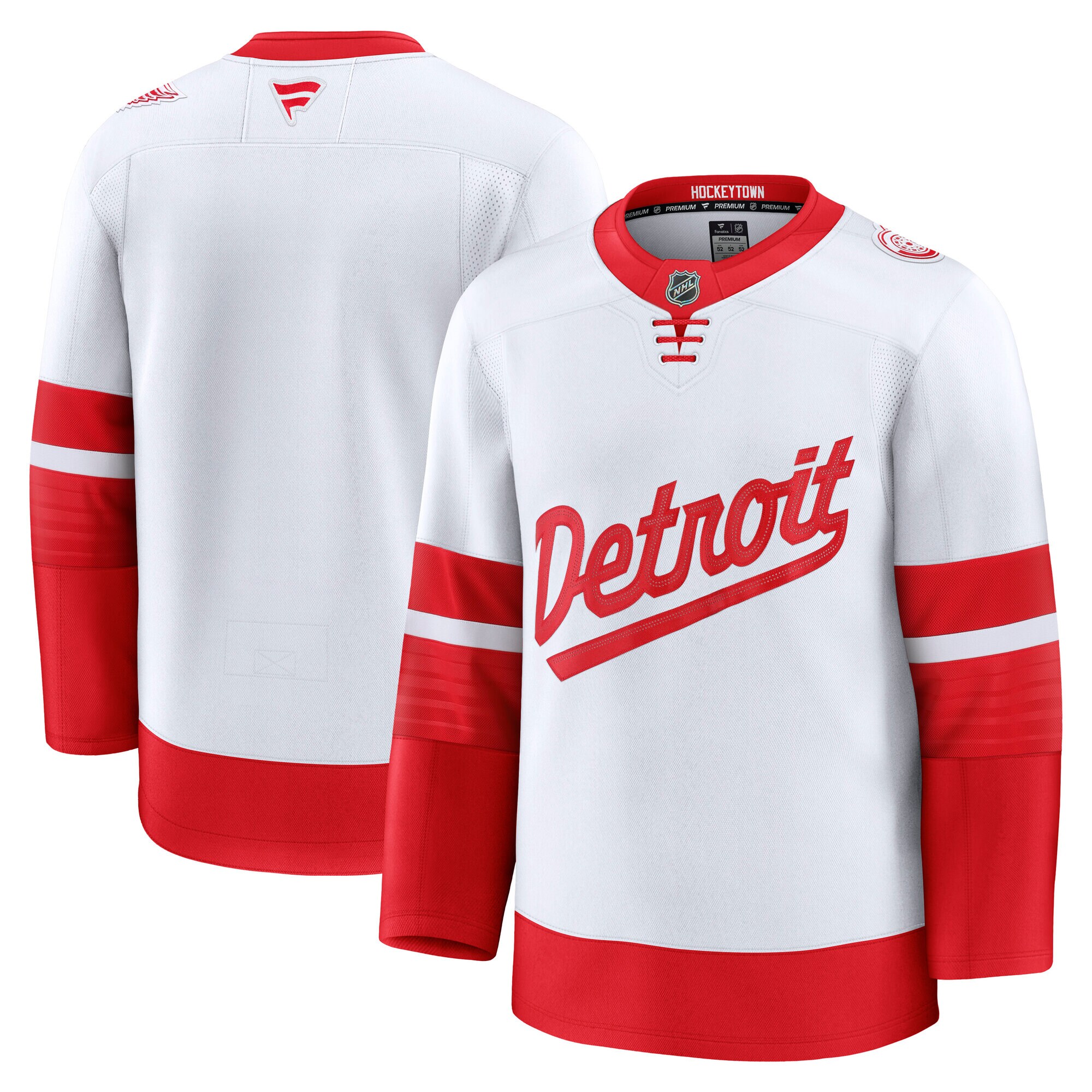 Men's Detroit Red Wings White 2025 Nhl Stadium Series Premium Jersey