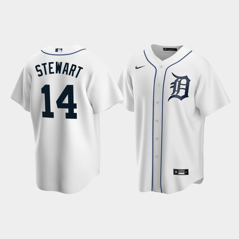 Men's Detroit Tigers 14 Christin Stewart White Home Jersey