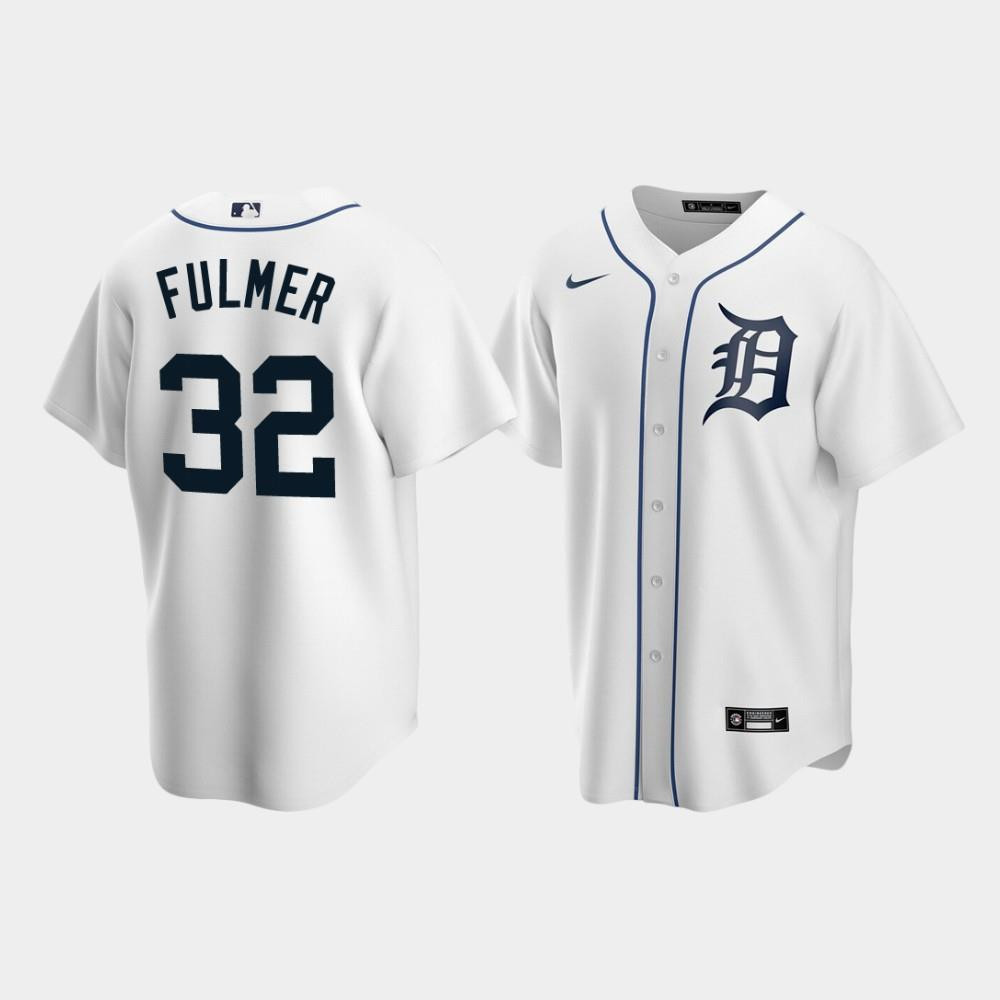 Men's Detroit Tigers 32 Michael Fulmer White Home Jersey