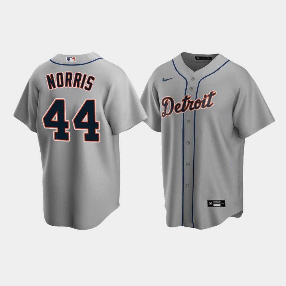 Men's Detroit Tigers 44 Daniel Norris Gray Road Jersey