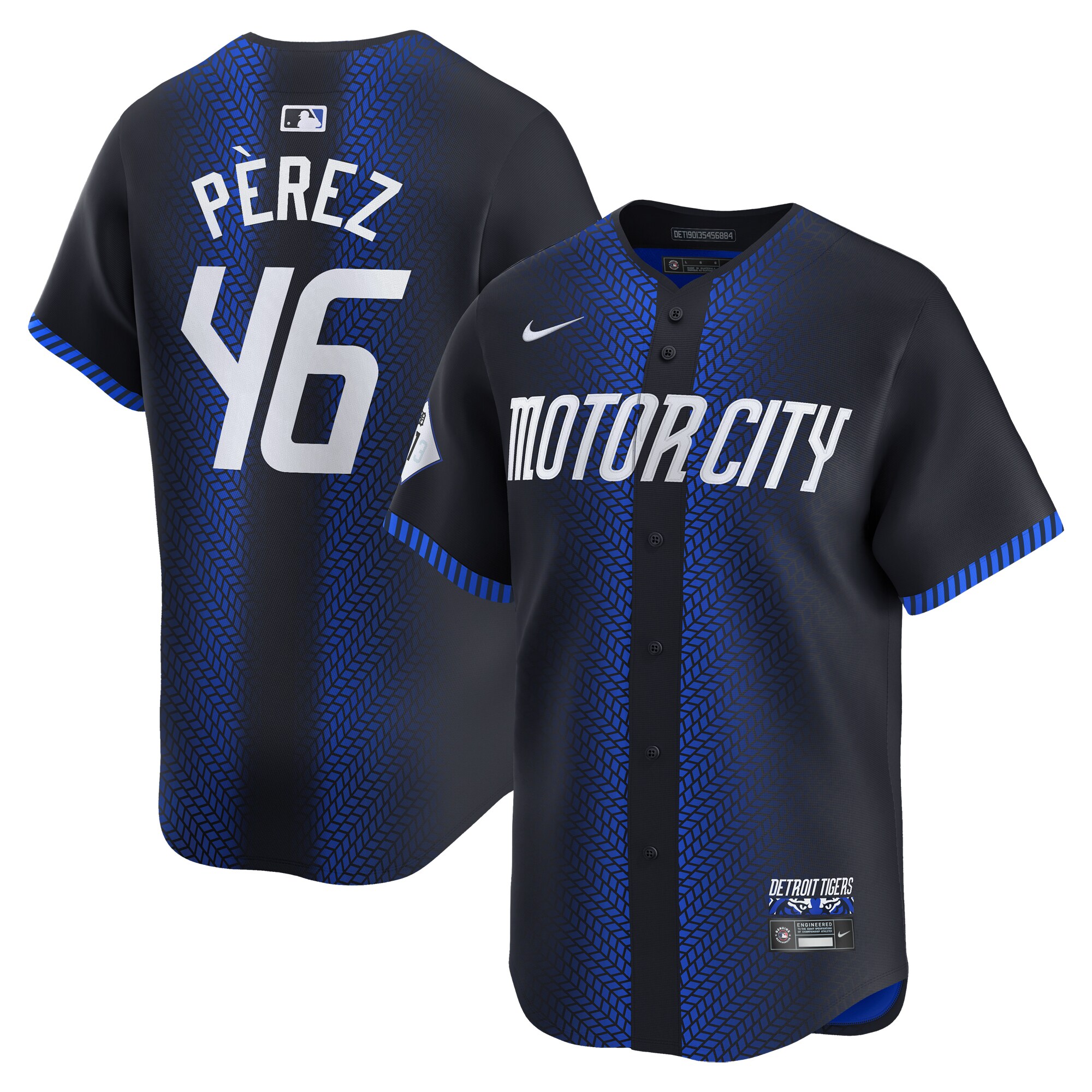 Men's Detroit Tigers Wenceel Perez Navy 2024 City Connect Limited Jersey