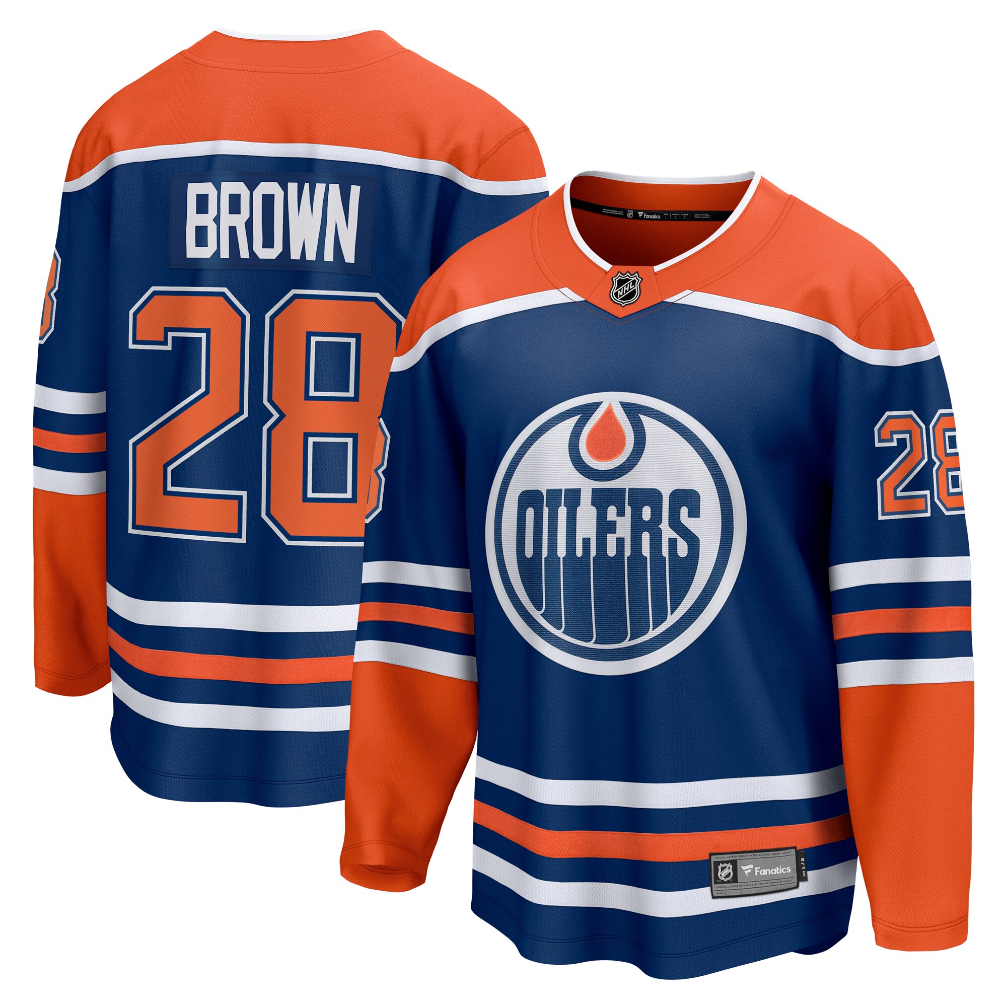 Men's Edmonton Oilers Connor Brown Royal Home Breakaway Jersey