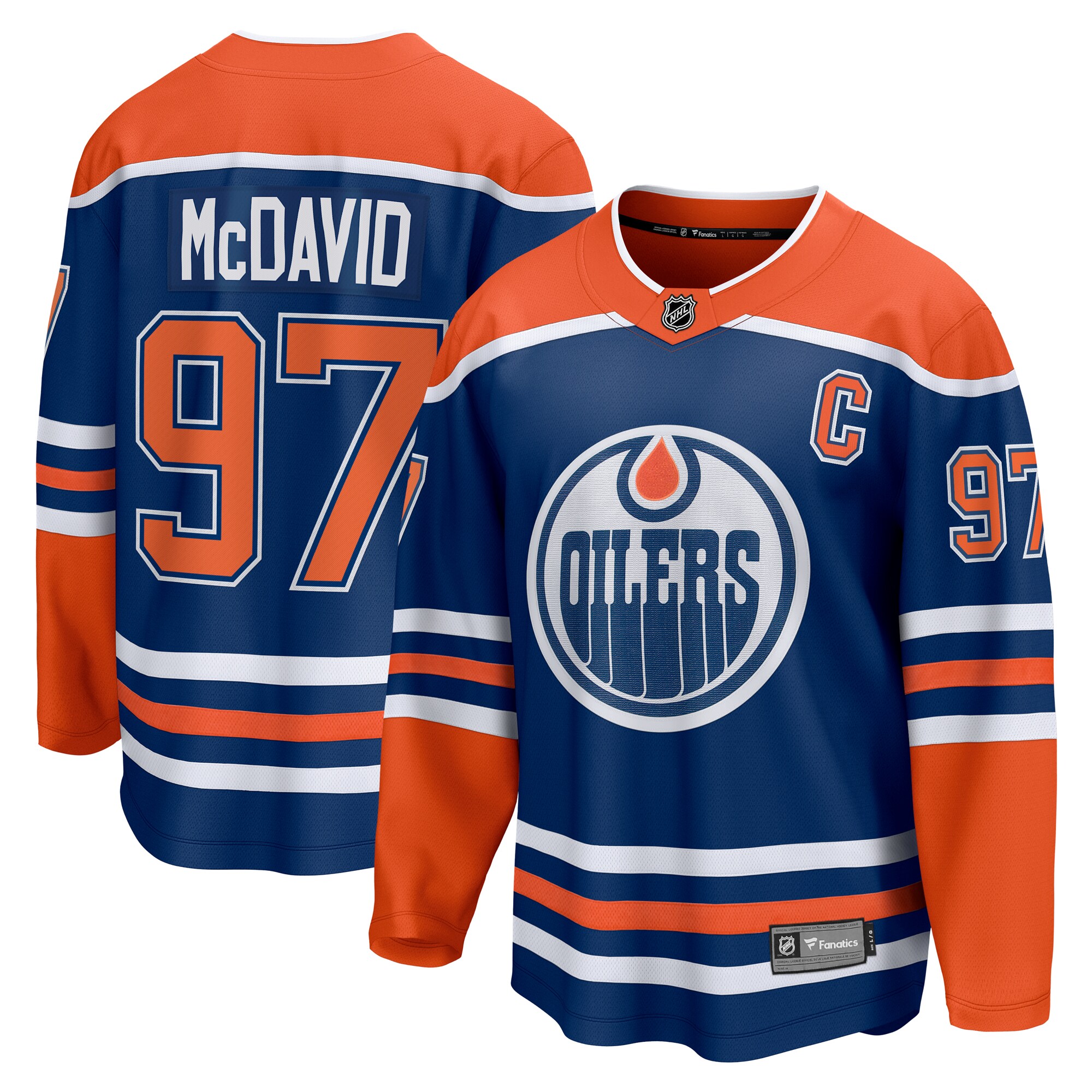 Men's Edmonton Oilers Connor Mcdavid Royal Home Breakaway Jersey