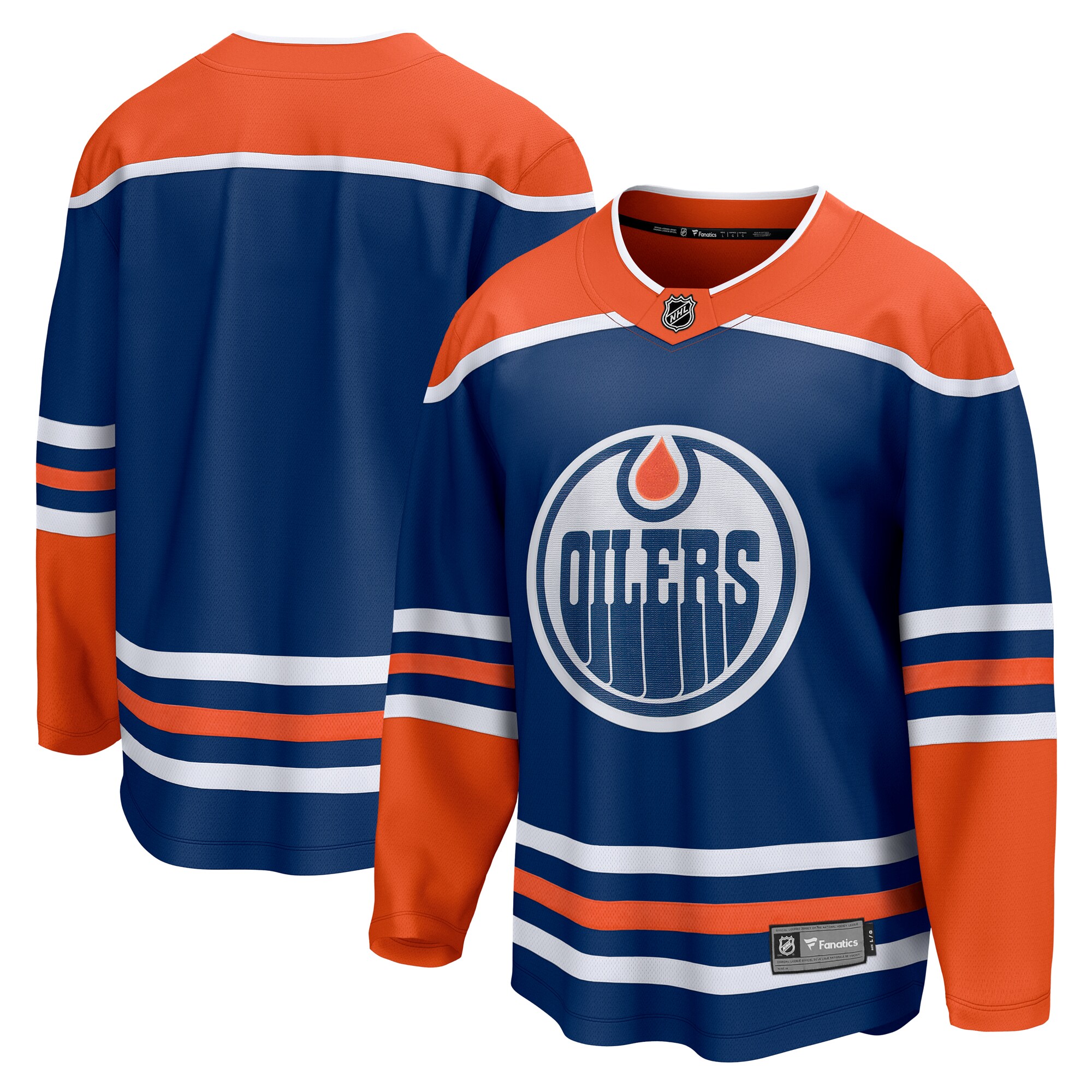 Men's Edmonton Oilers Royal Home Breakaway Blank Jersey