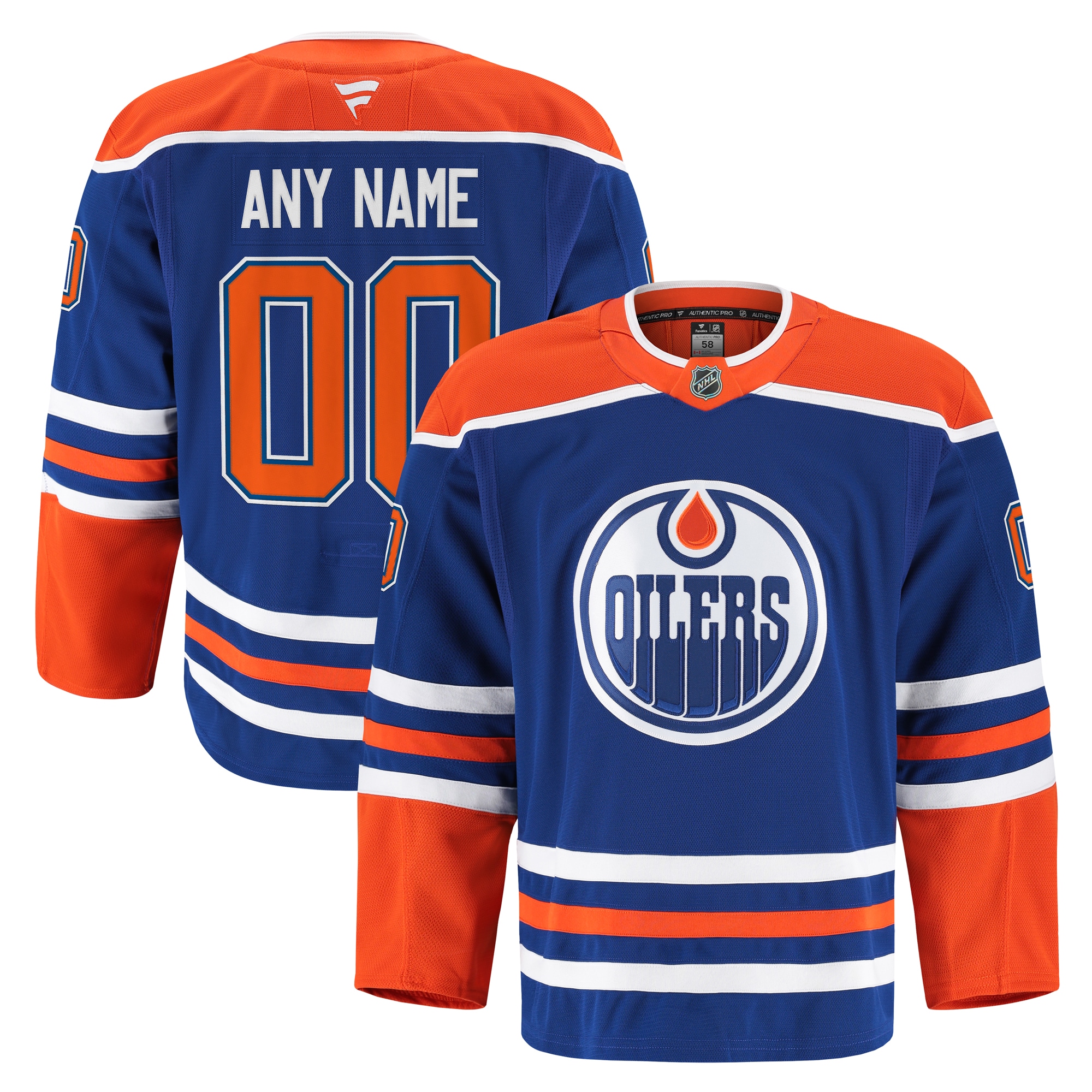 Men's Edmonton Oilers Royal Home Pro Custom Jersey