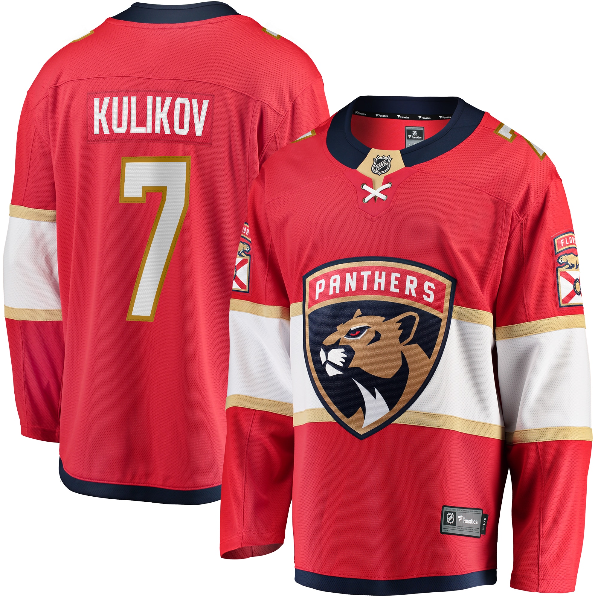 Men's Florida Panthers Dmitry Kulikov Red Premier Breakaway Player Jersey