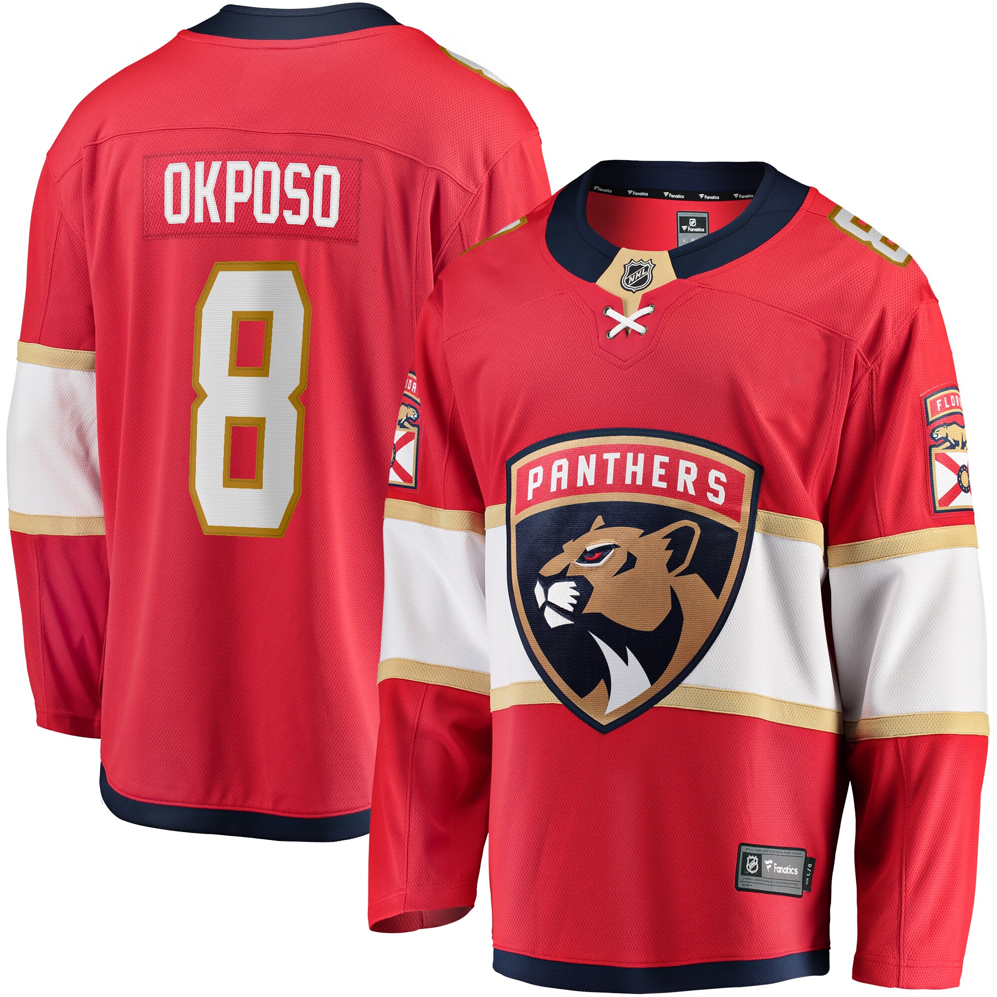 Men's Florida Panthers Kyle Okposo Red Home Premier Breakaway Player Jersey