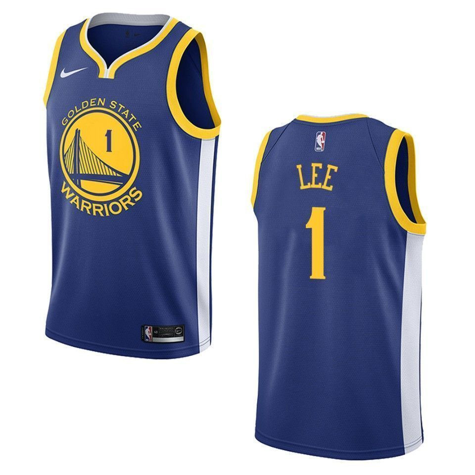 Men's Golden State Warriors 1 Damion Lee Icon Swingman Jersey - Blue