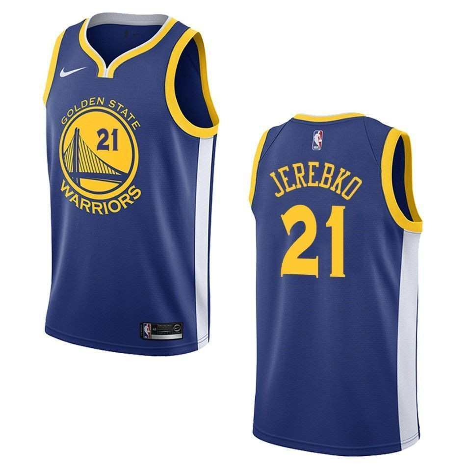 Men's Golden State Warriors 21 Jonas Jerebko Icon Swingman Jersey - Blue
