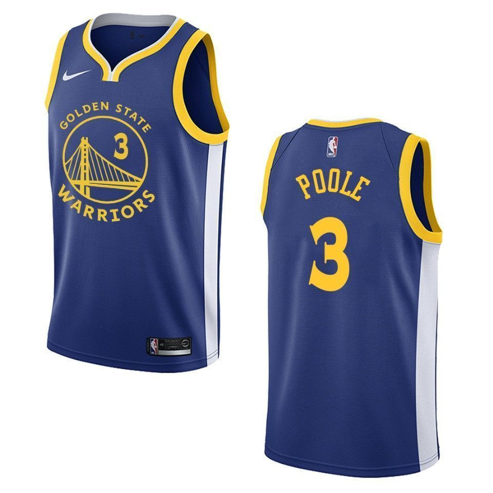 Men's Golden State Warriors 3 Jordan Poole Icon Swingman Jersey - Royal