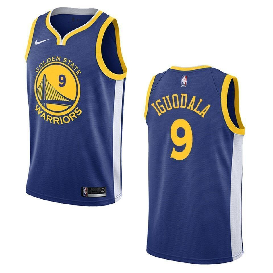 Men's Golden State Warriors 9 Andre Iguodala Icon Swingman Jersey - Blue