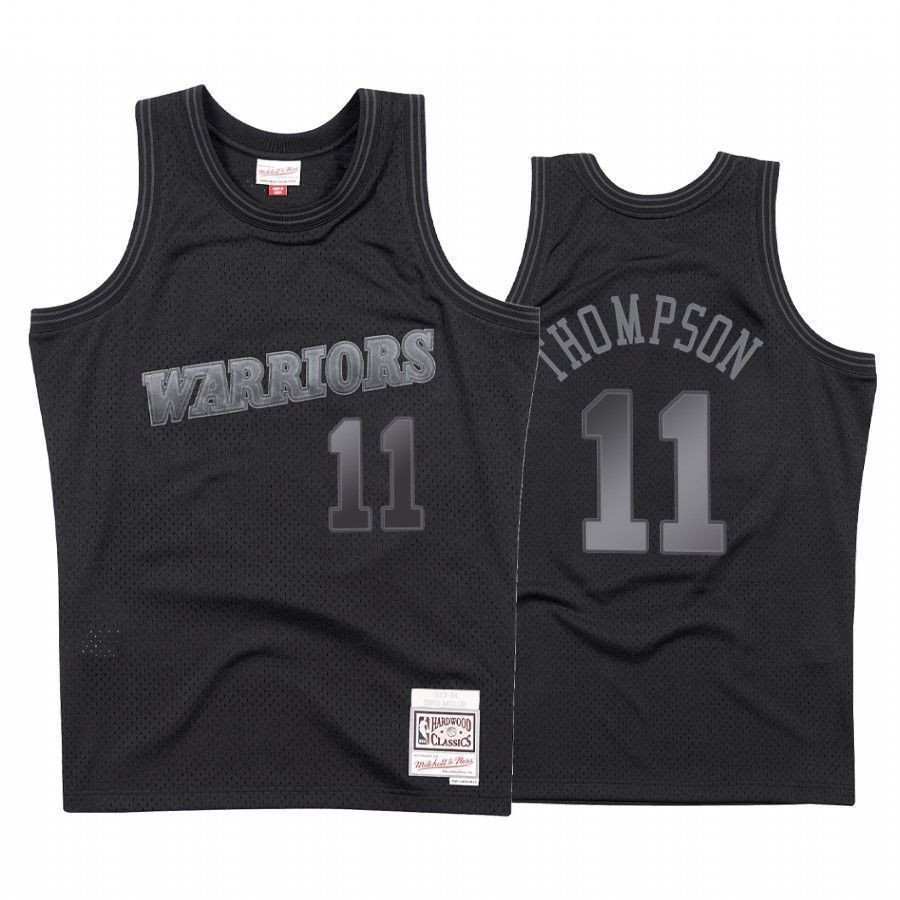 Men's Golden State Warriors Klay Thompson 11 Black Tonal Jersey