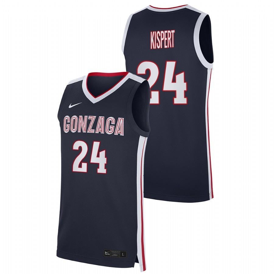 Men's Gonzaga Bulldogs 2023 24 Navy Corey Kispert College Basketball Jersey
