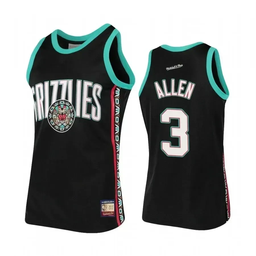 Men's Grayson Allen 3 Memphis Grizzlies Black Hardwood Classics Jersey