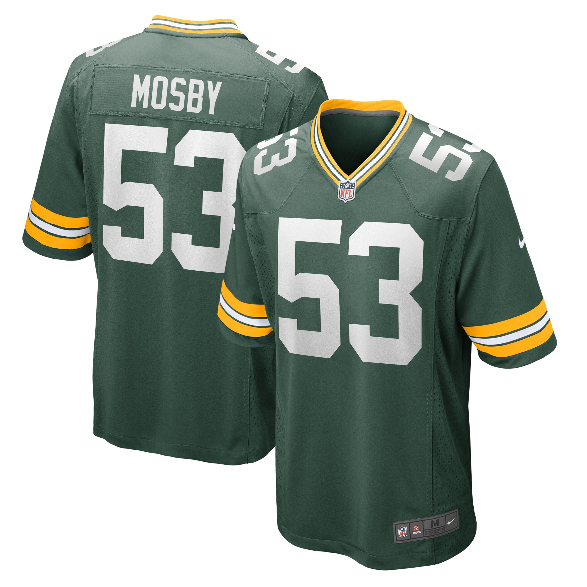 Men's Green Bay Packers Arron Mosby Green Team Game Jersey Js3589