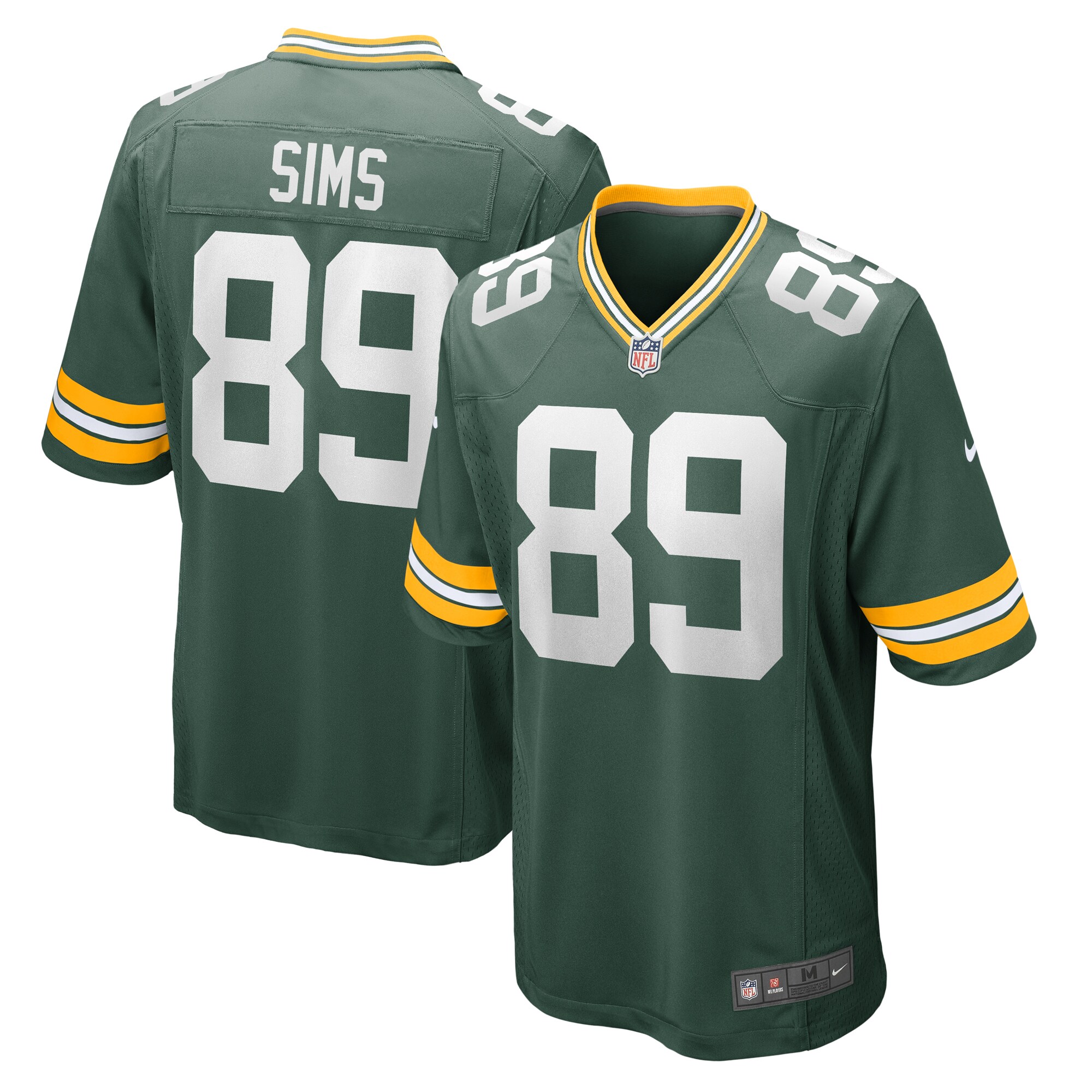 Men's Green Bay Packers Ben Sims Green Team Game Jersey Js6584