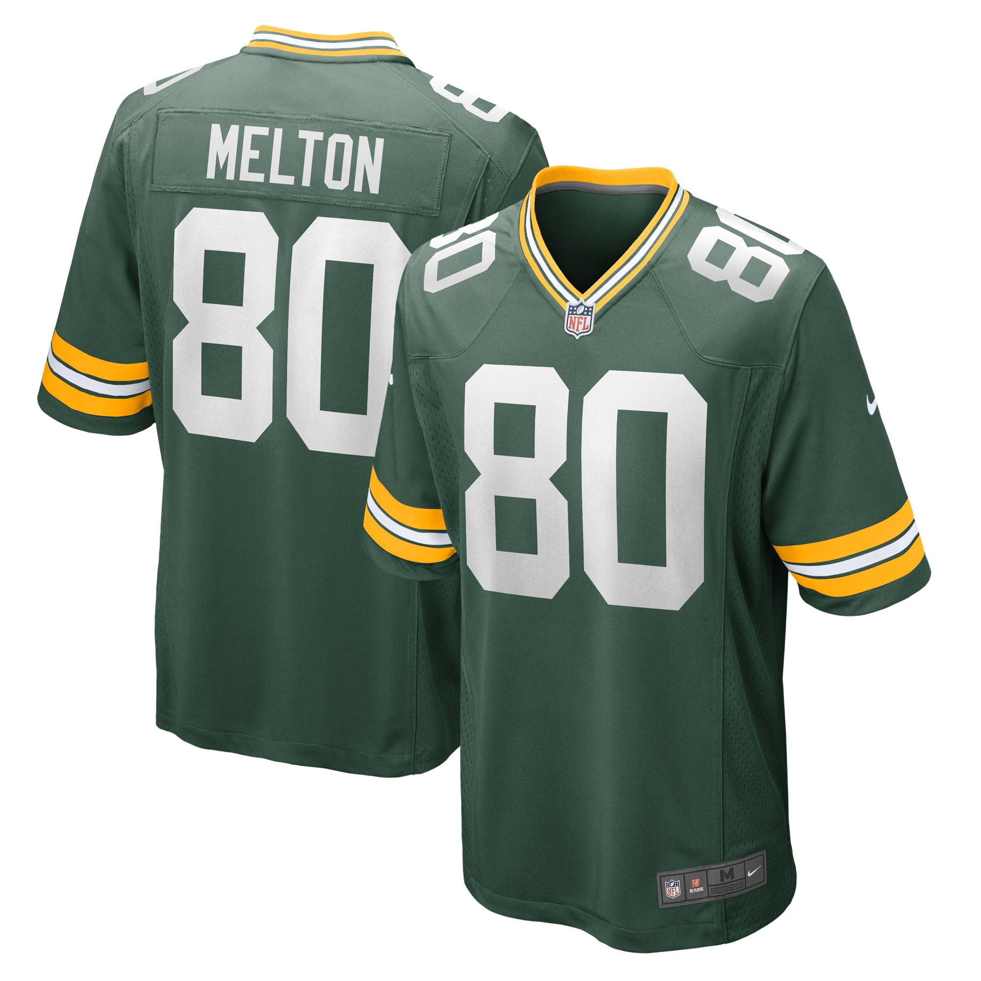 Men's Green Bay Packers Bo Melton Green Home Game Player Jersey Js5903
