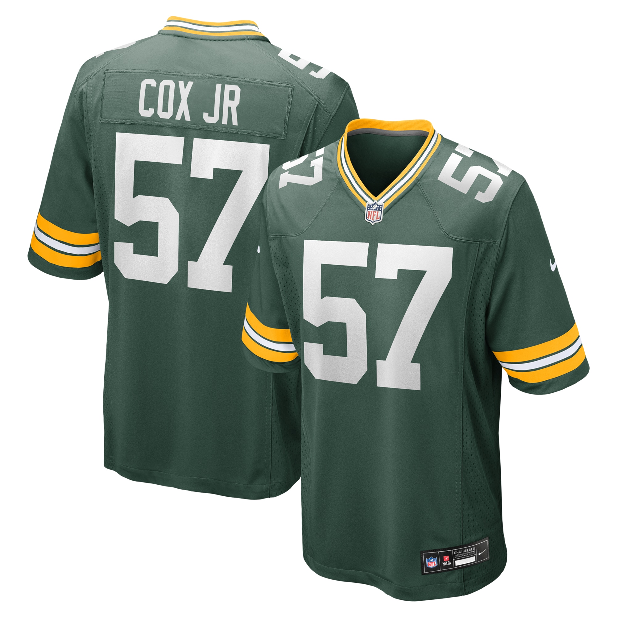 Men's Green Bay Packers Brenton Cox Jr. Green Game Jersey Js9462