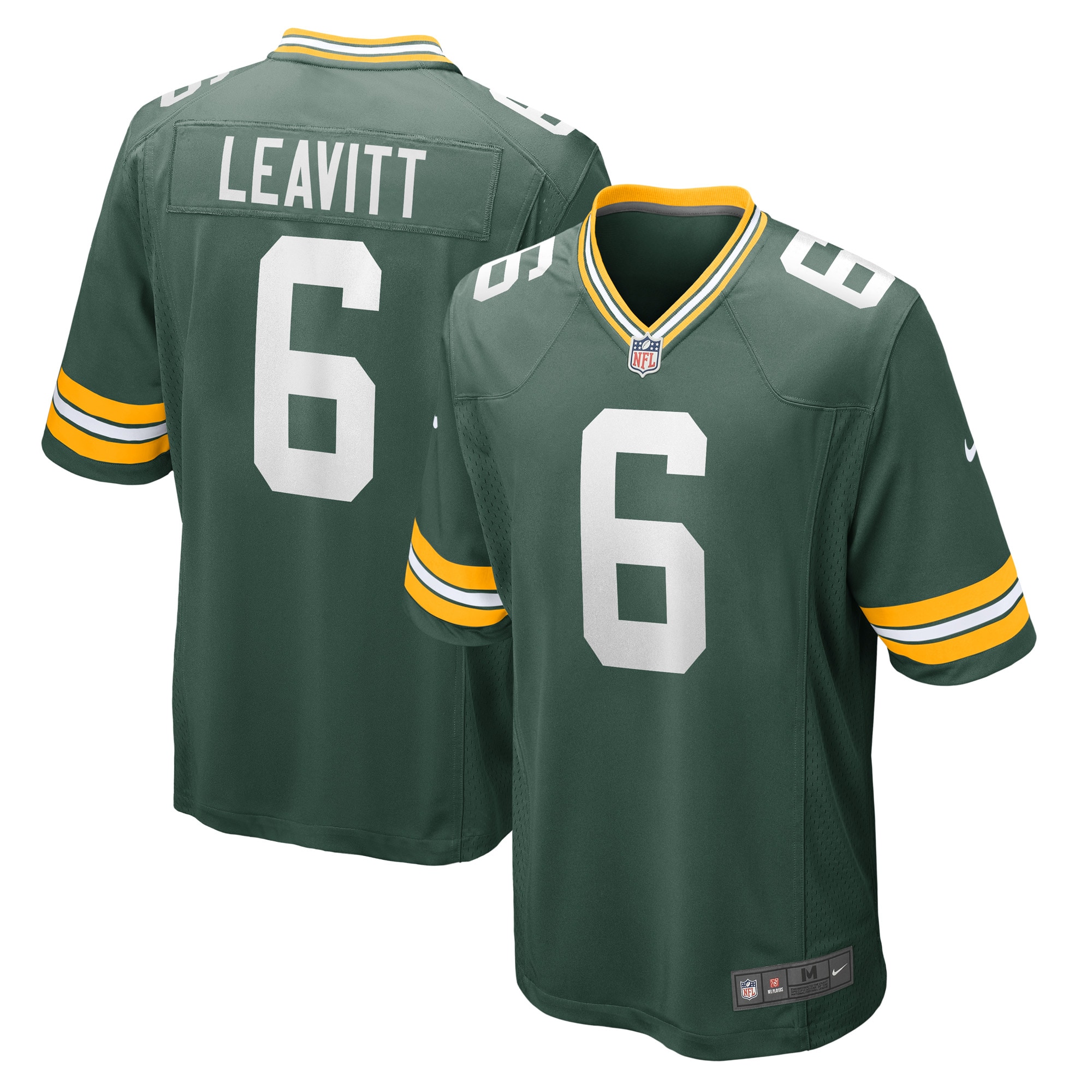 Men's Green Bay Packers Dallin Leavitt Green Game Player Jersey Js4097