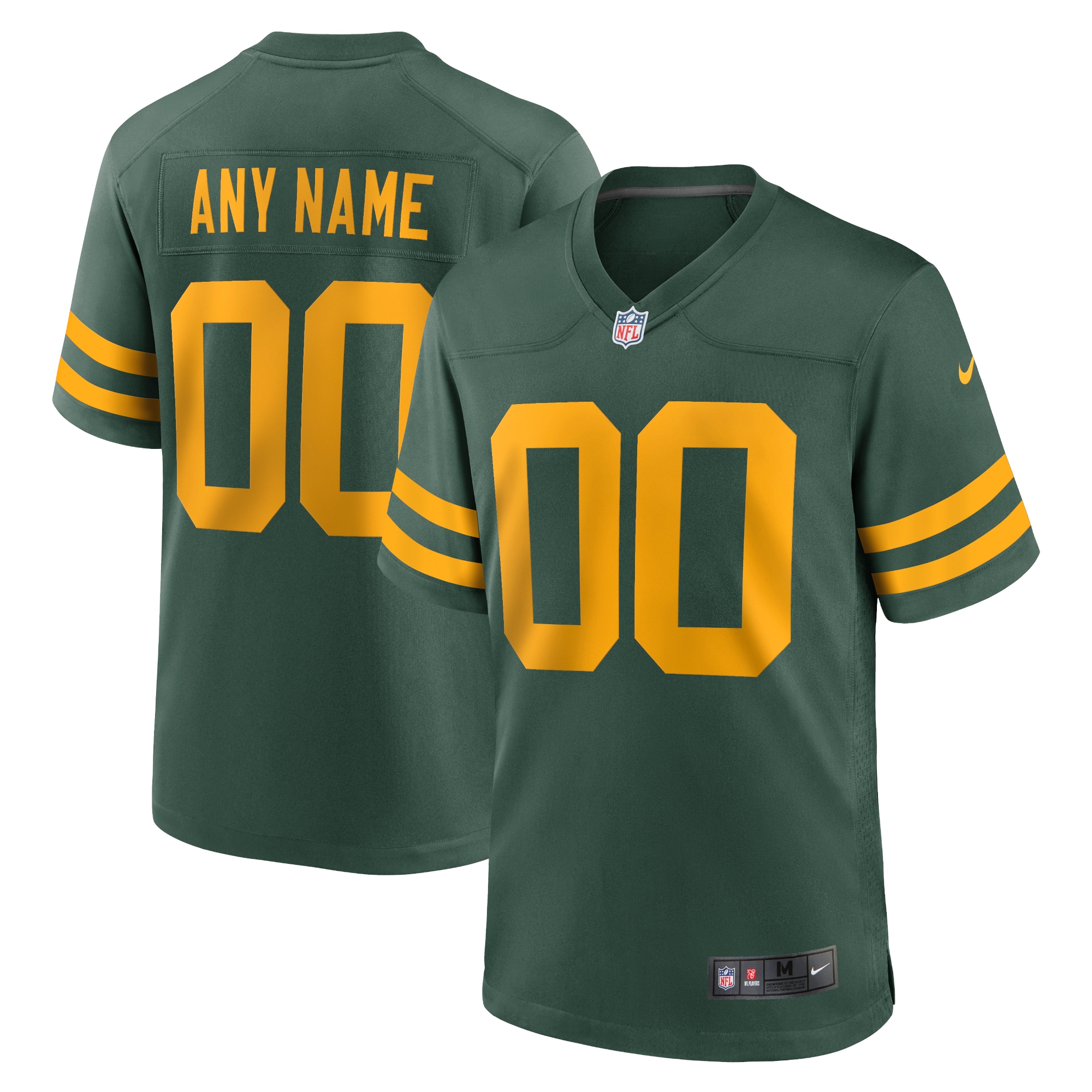 Men's Green Bay Packers Green Alternate Custom Jersey Js8791