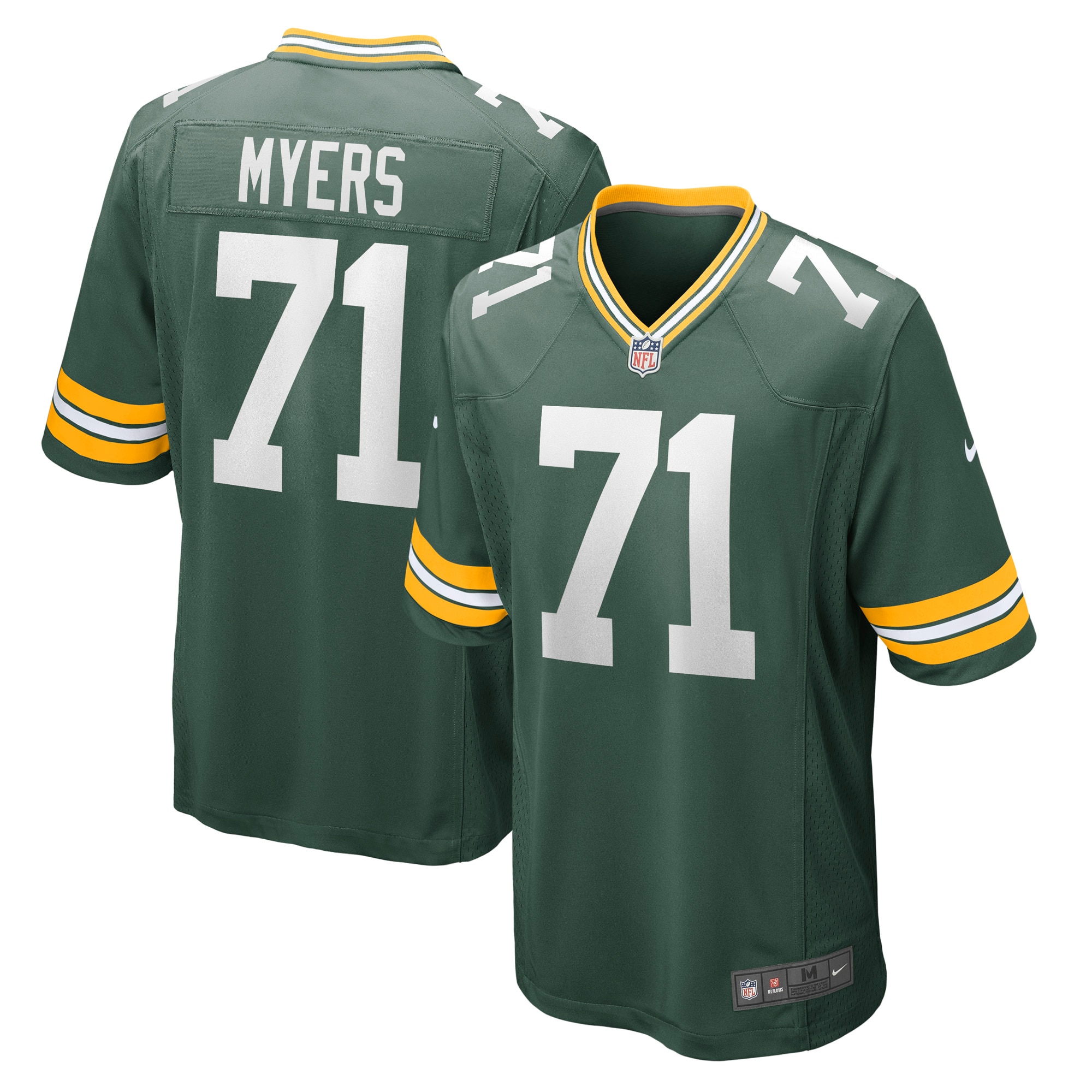 Men's Green Bay Packers Josh Myers Green Game Jersey Js1383