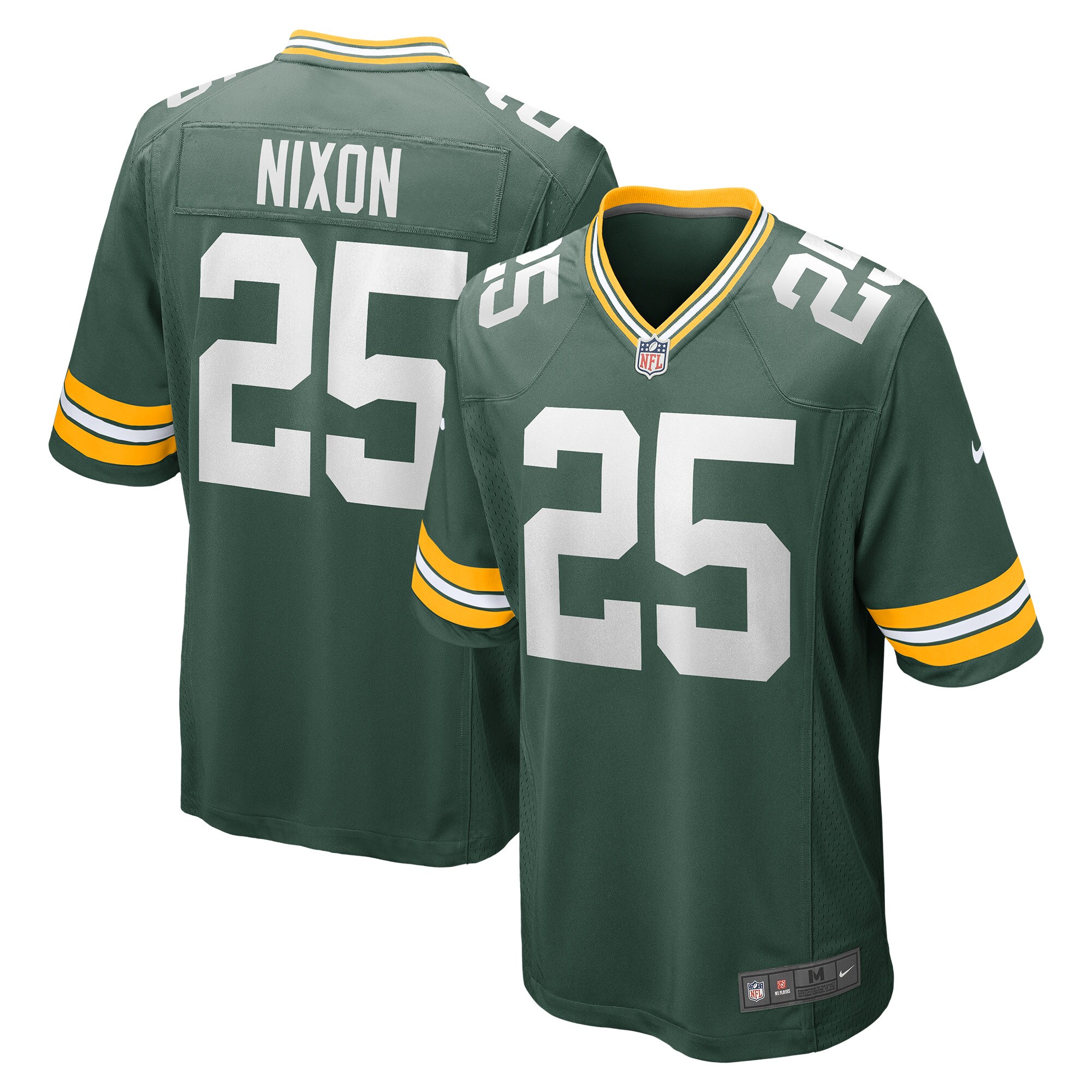 Men's Green Bay Packers Keisean Nixon Green Game Player Jersey Js8609