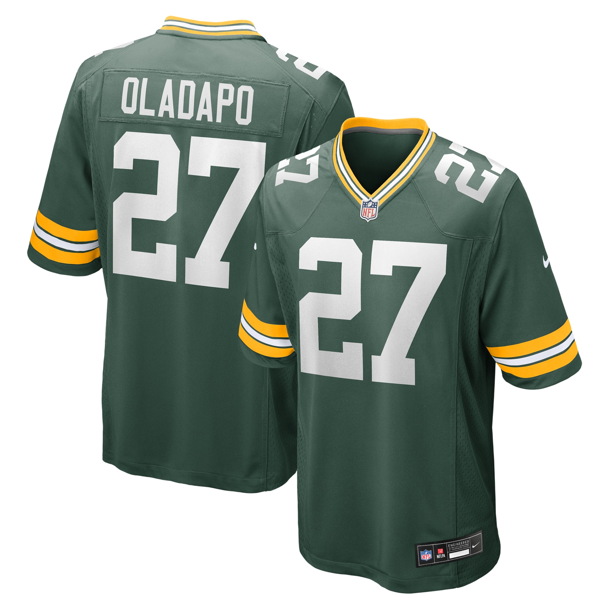 Men's Green Bay Packers Kitan Oladapo Green Game Jersey Js5556