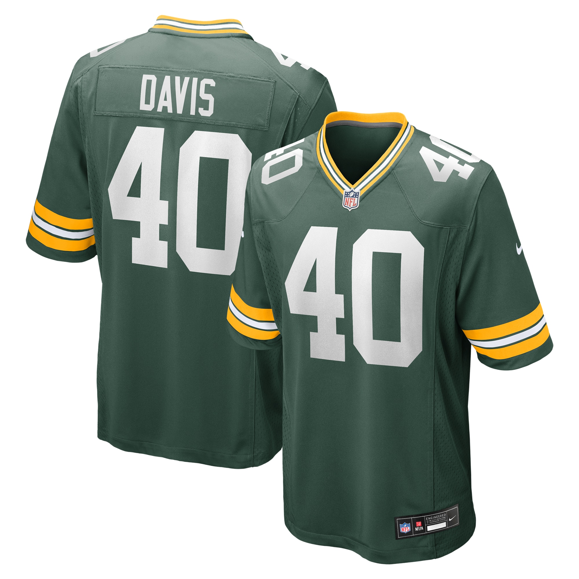 Men's Green Bay Packers Lj Davis Green Game Jersey Js6337