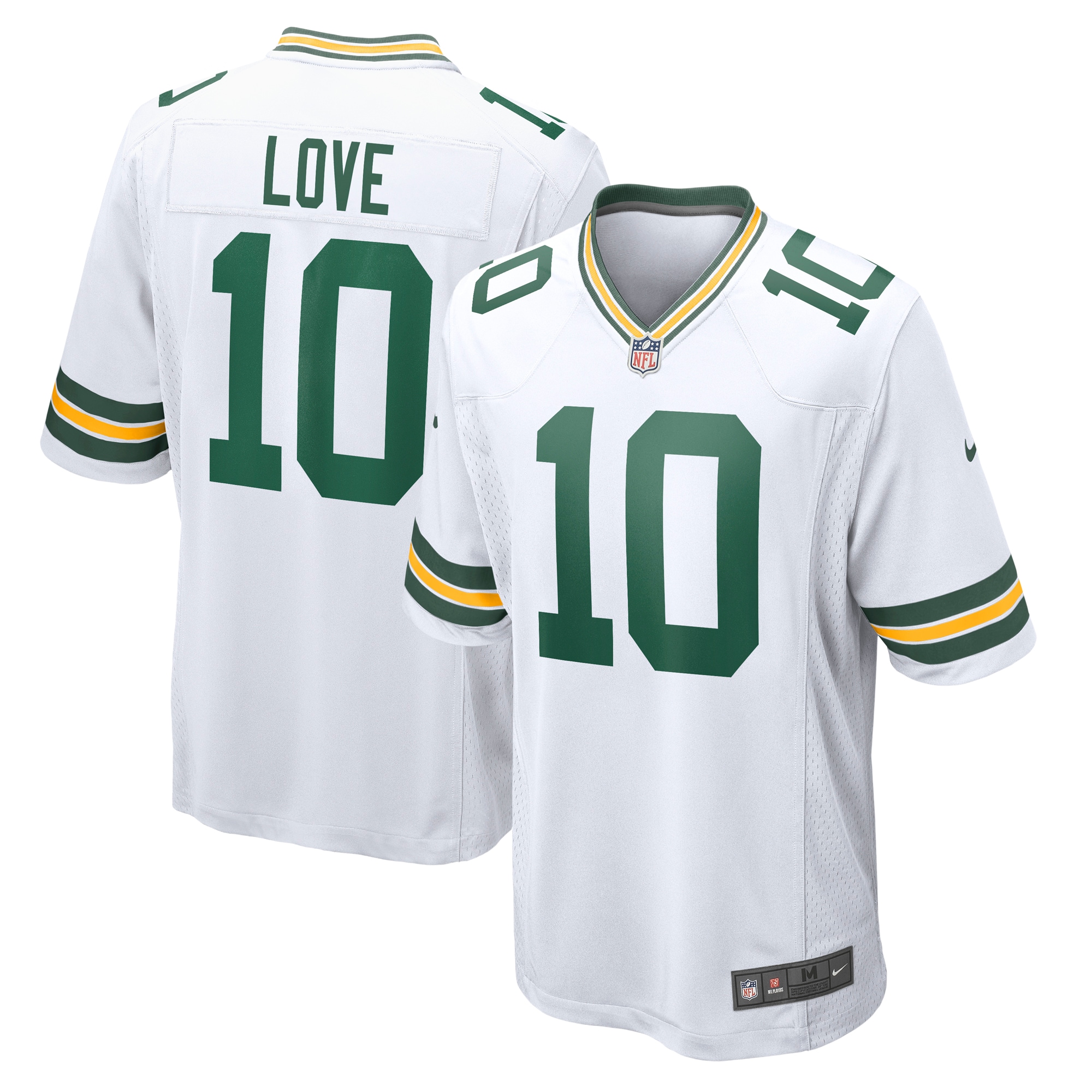 Men's Green Bay Packers Love White Game Jersey Js6474