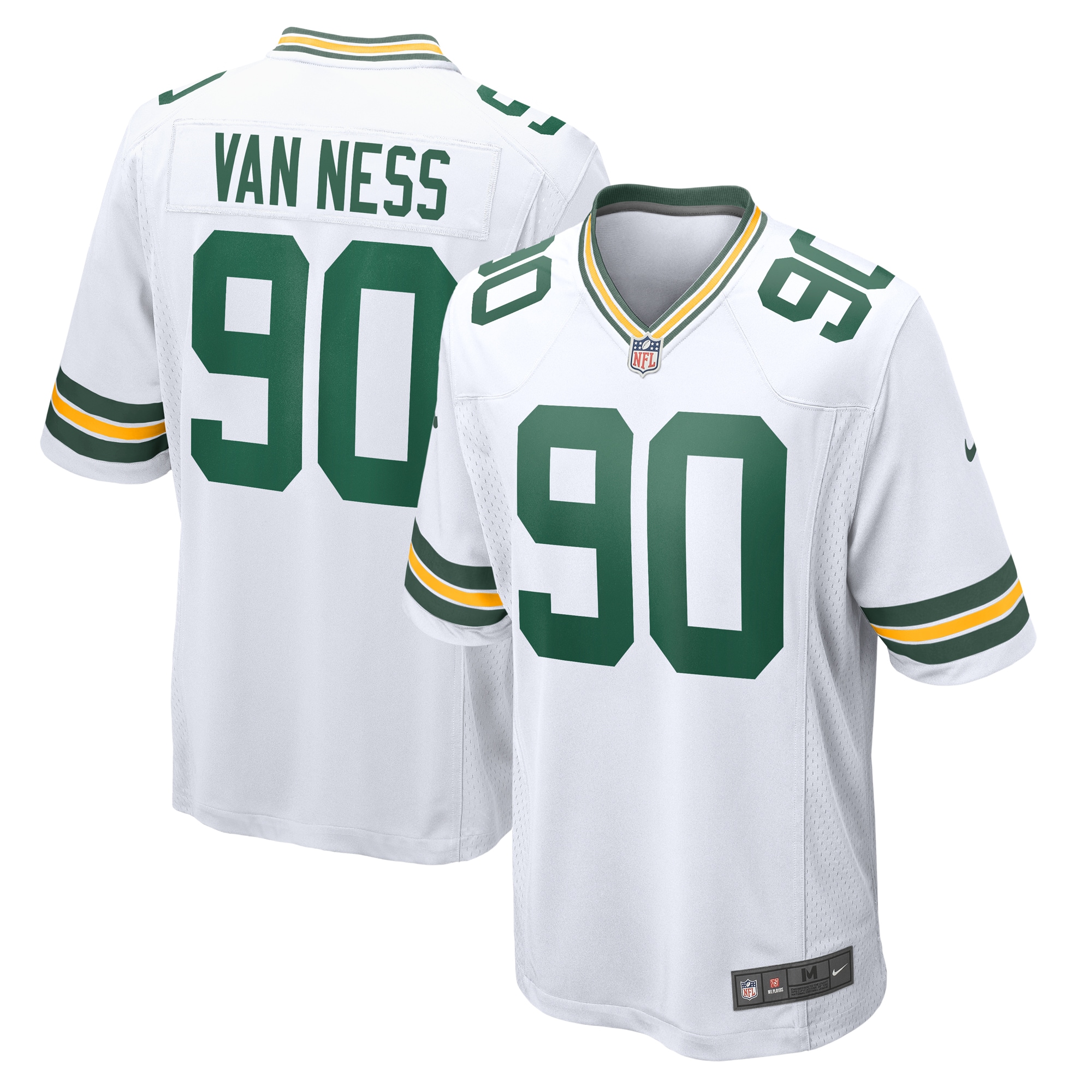 Men's Green Bay Packers Lukas Van Ness White Game Jersey Js4544