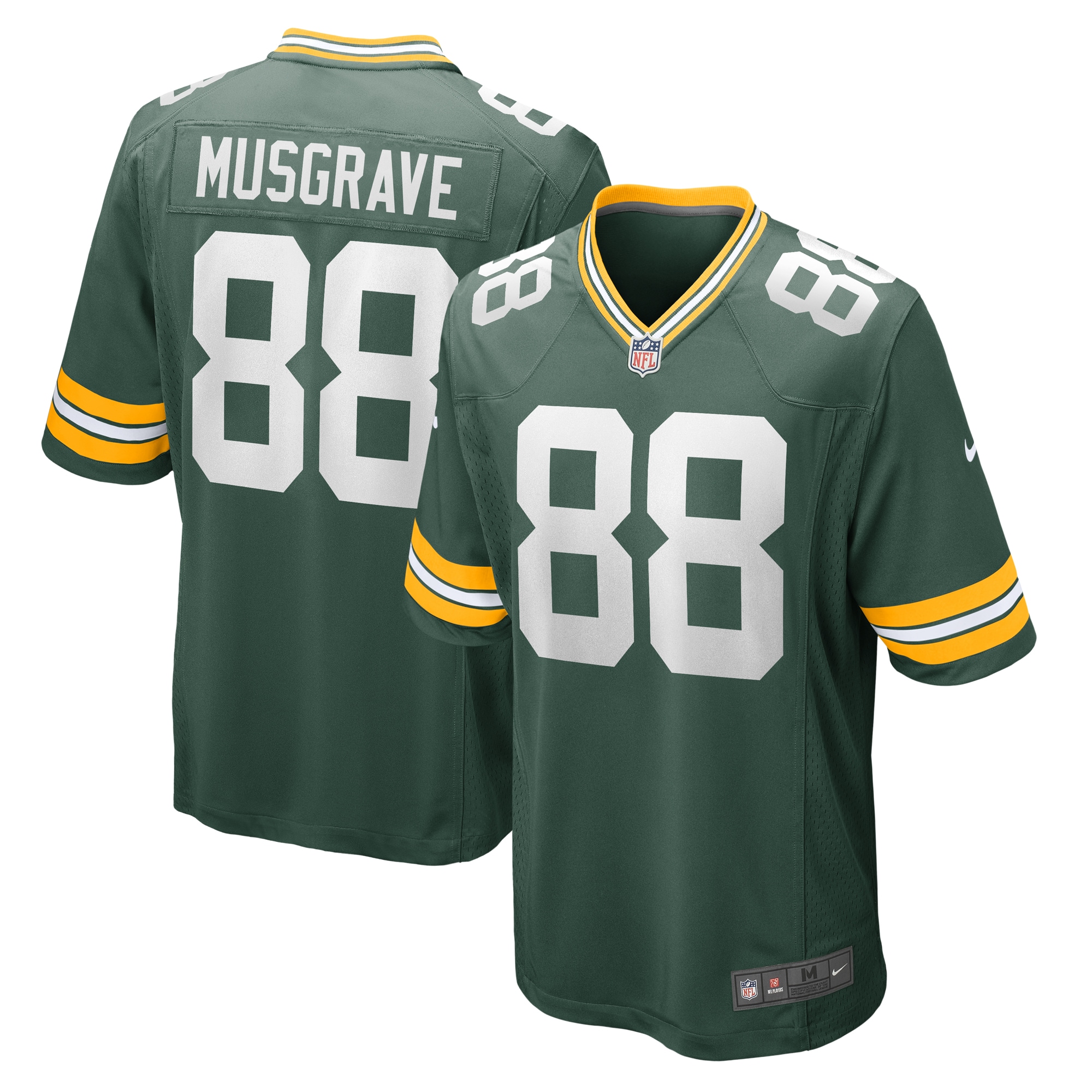 Men's Green Bay Packers Luke Musgrave Green Game Jersey Js3086
