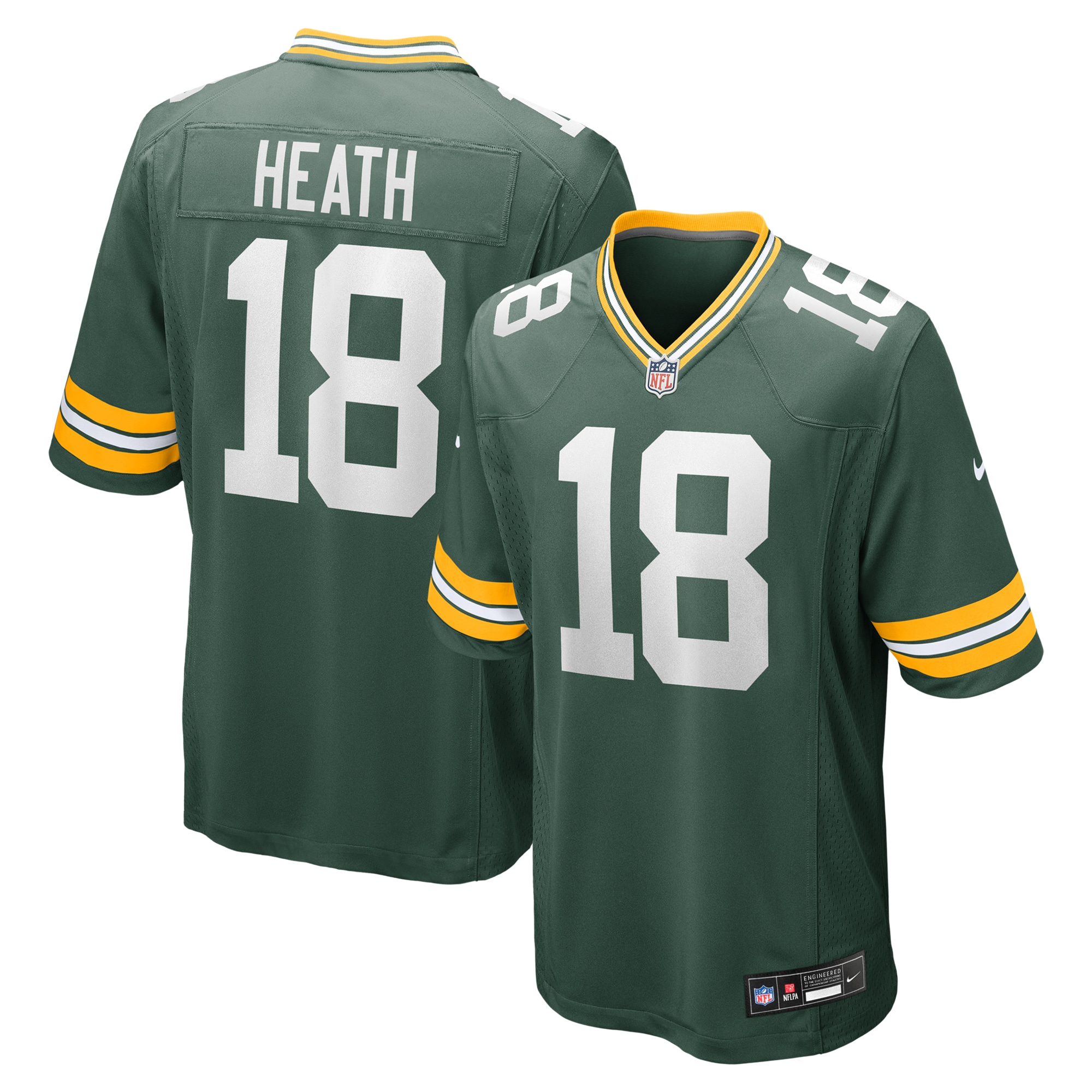 Men's Green Bay Packers Malik Heath Green Game Jersey Js5979