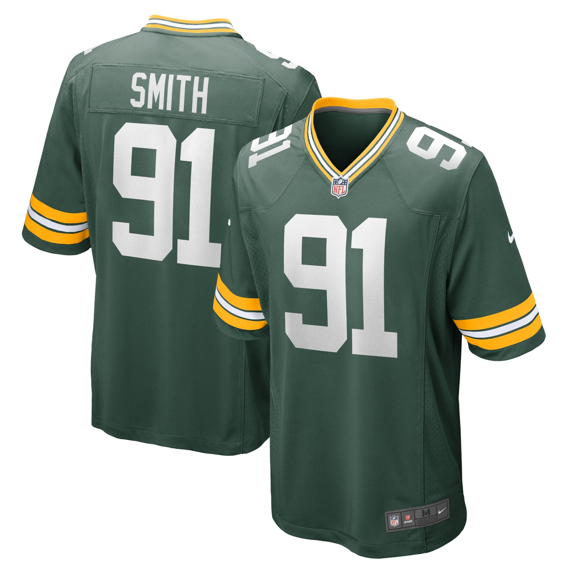 Men's Green Bay Packers Preston Smith Green Game Team Jersey Js4482