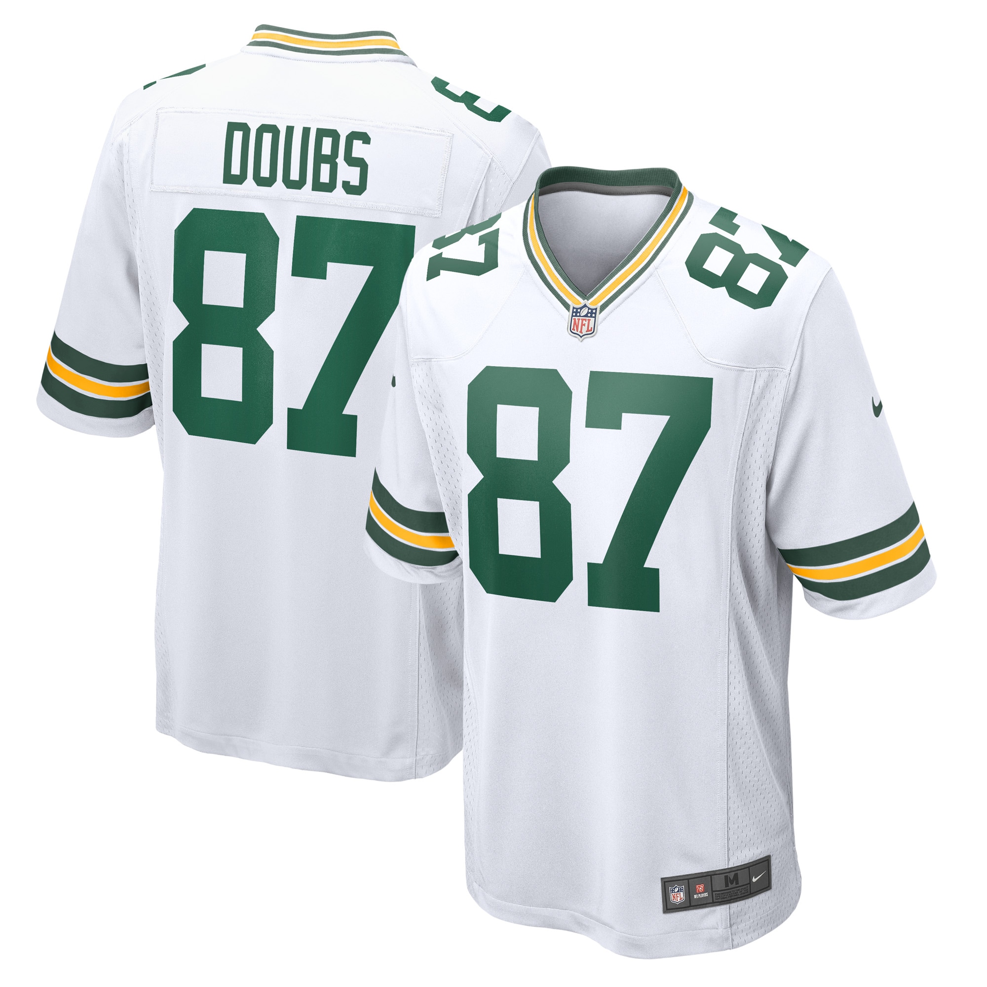 Men's Green Bay Packers Romeo Doubs White Game Player Jersey Js2620