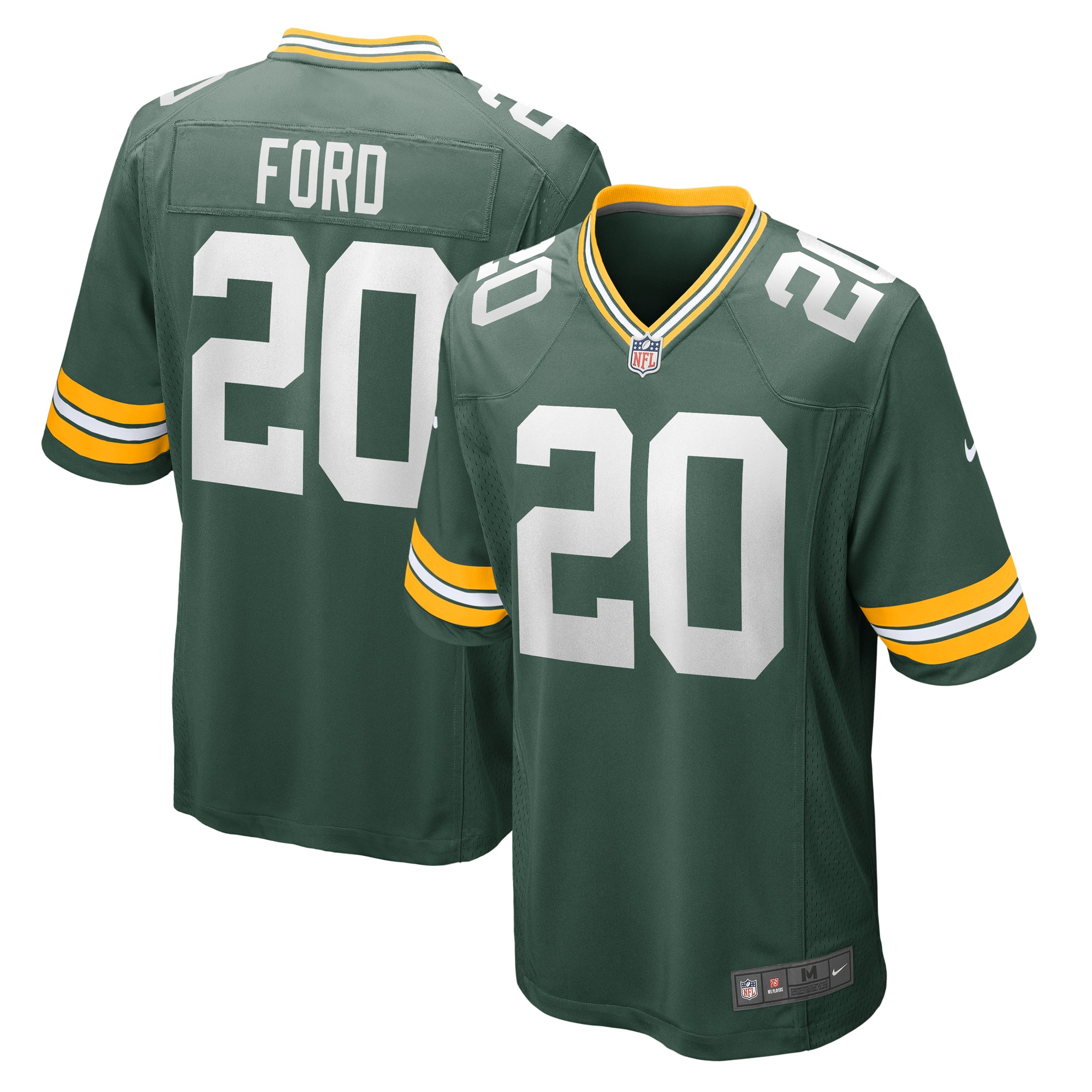 Men's Green Bay Packers Rudy Ford Green Game Player Jersey Js1705
